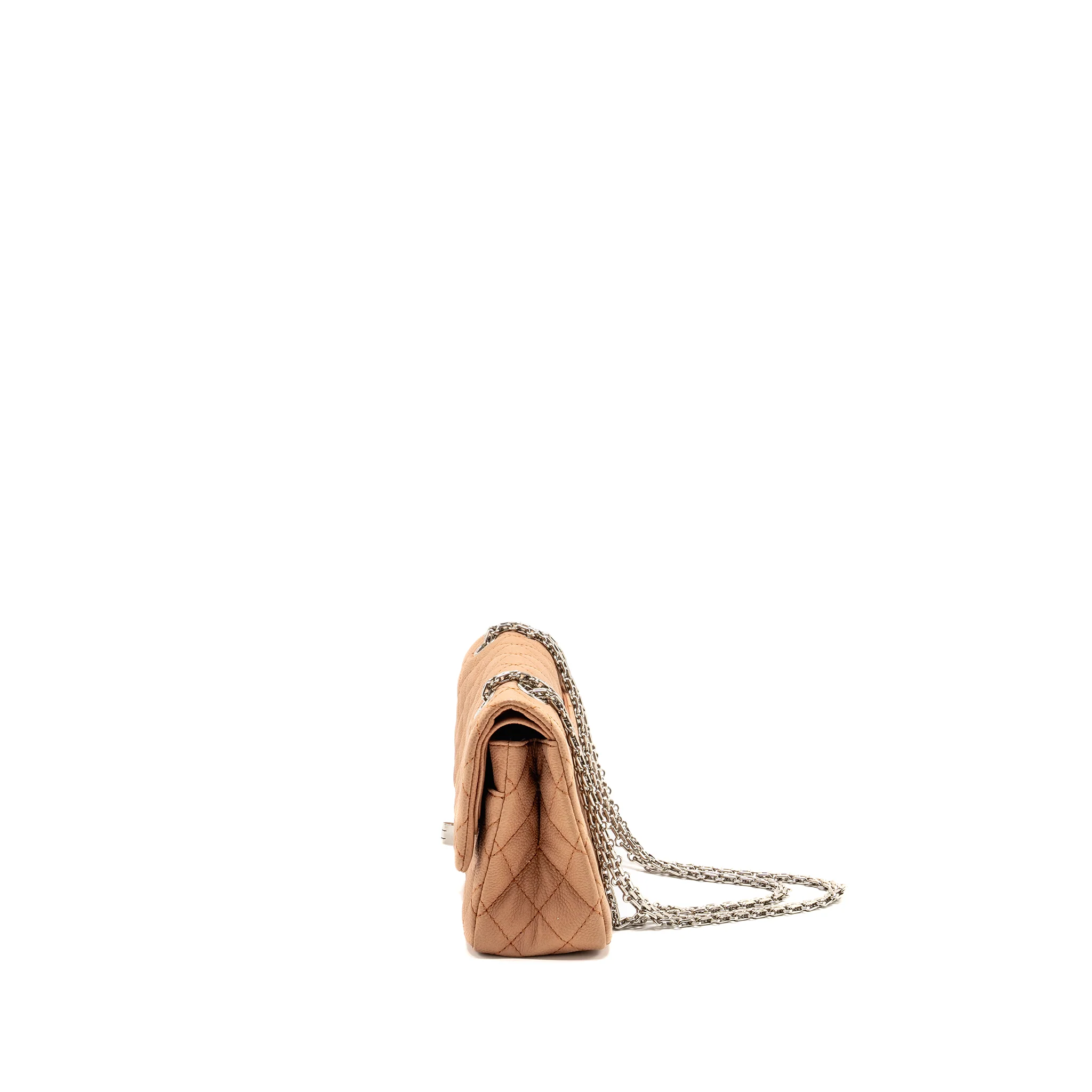 Chanel Small 2.55 Reissue Flap Bag Grained Calfskin Light Brown SHW - Image 4