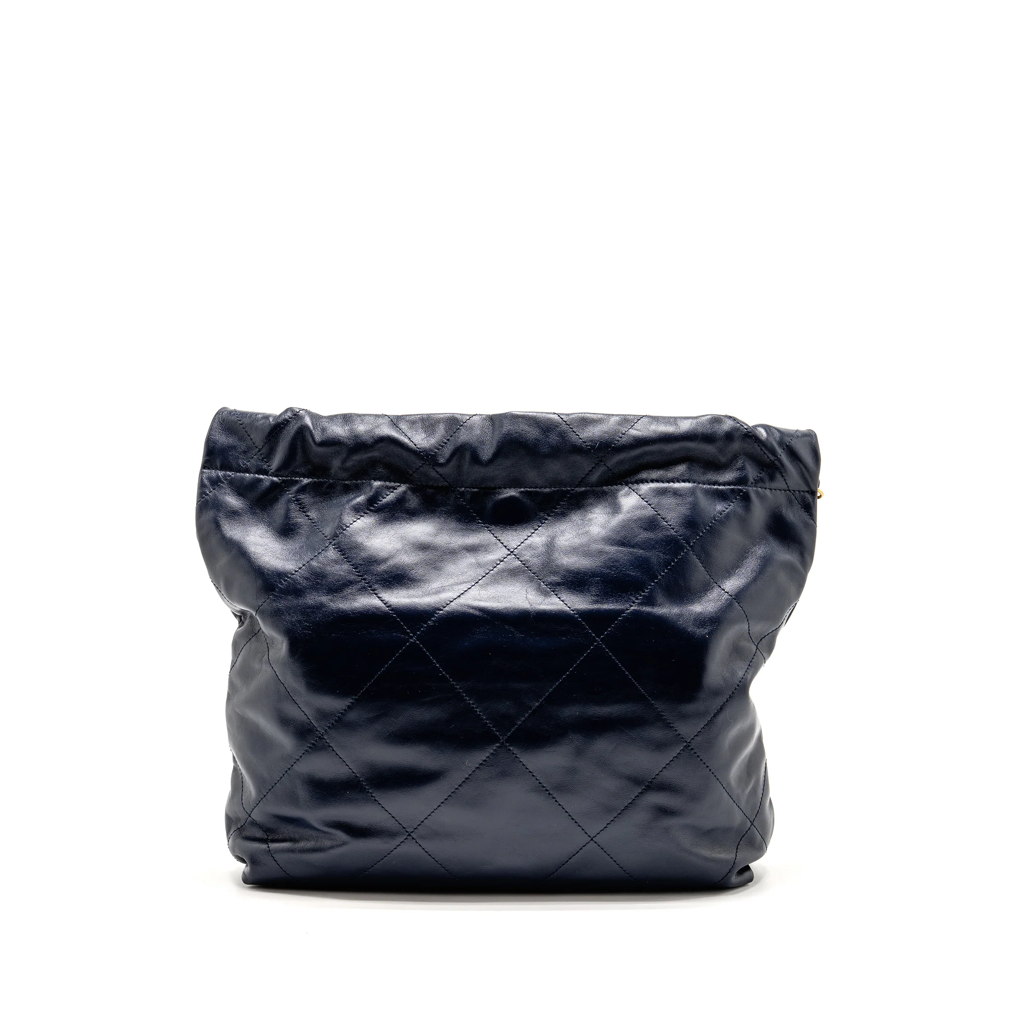 Chanel Small 22 bag calfskin blue GHW (microchip) - Image 2