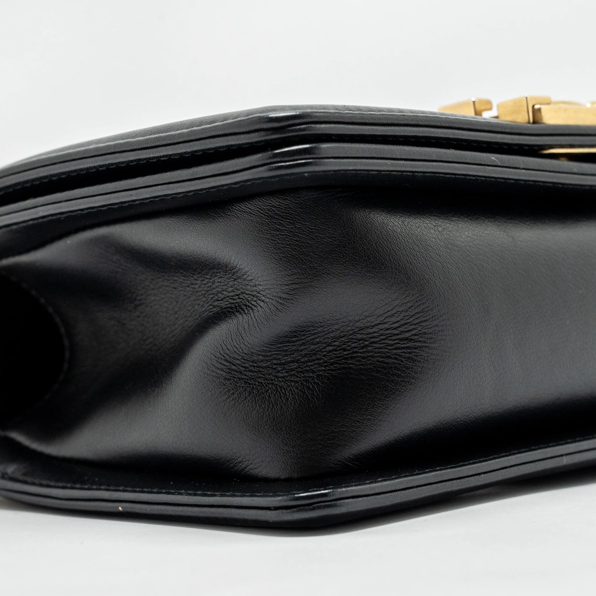 Chanel Small Boy Bag Calfskin Black GHW (Microchip) - Image 6