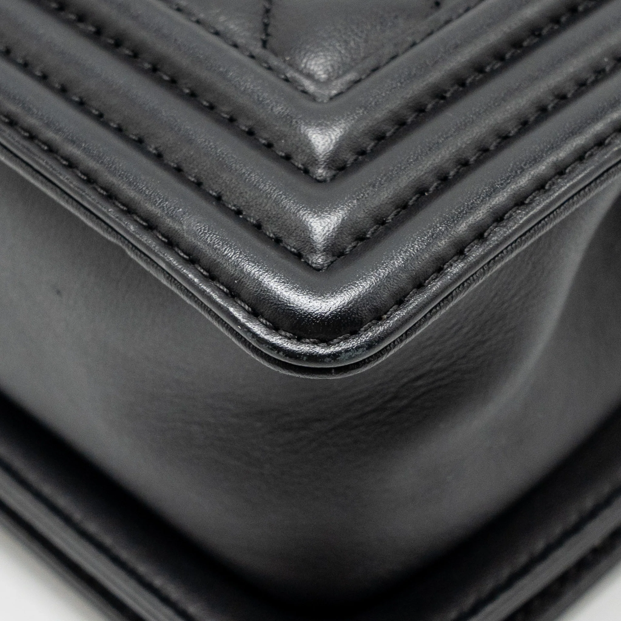 Chanel Small Boy Bag Calfskin Black SHW - Image 10