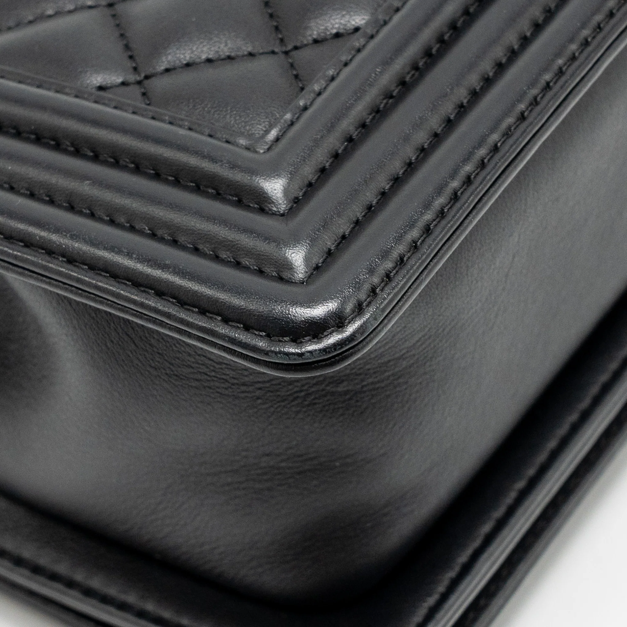 Chanel Small Boy Bag Calfskin Black SHW - Image 11