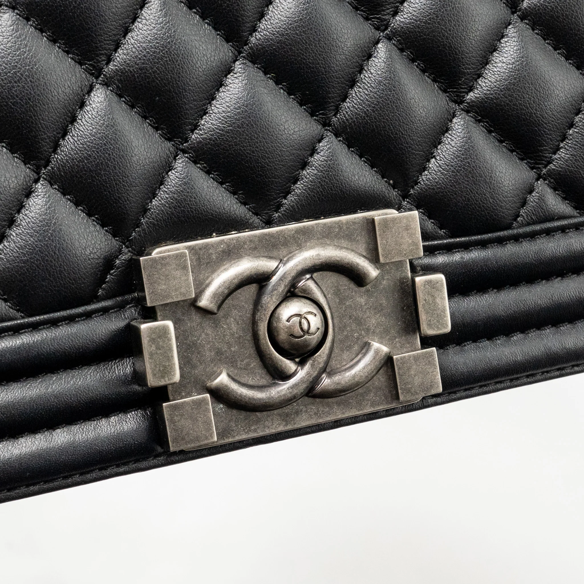 Chanel Small Boy Bag Calfskin Black SHW - Image 13