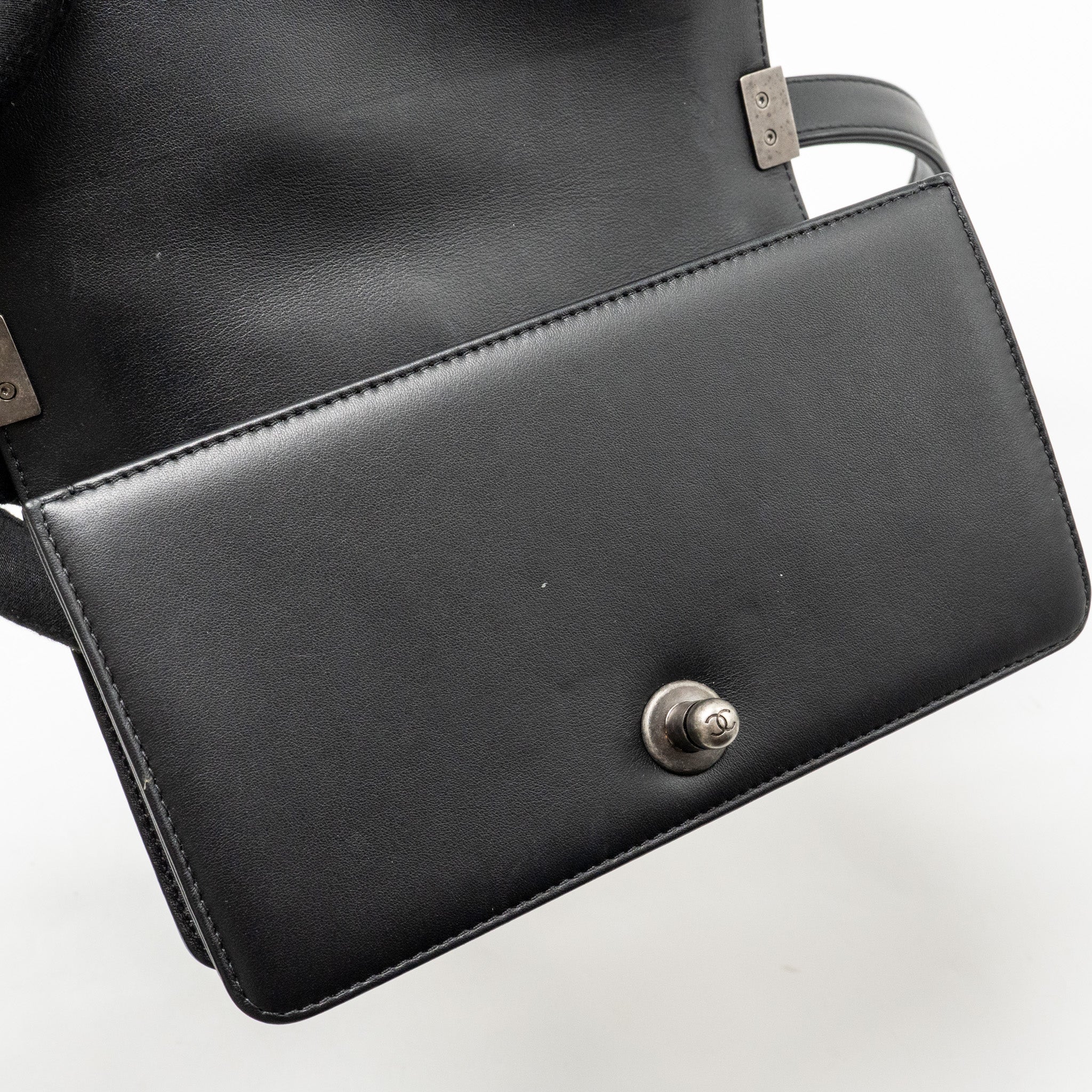 Chanel Small Boy Bag Calfskin Black SHW - Image 14