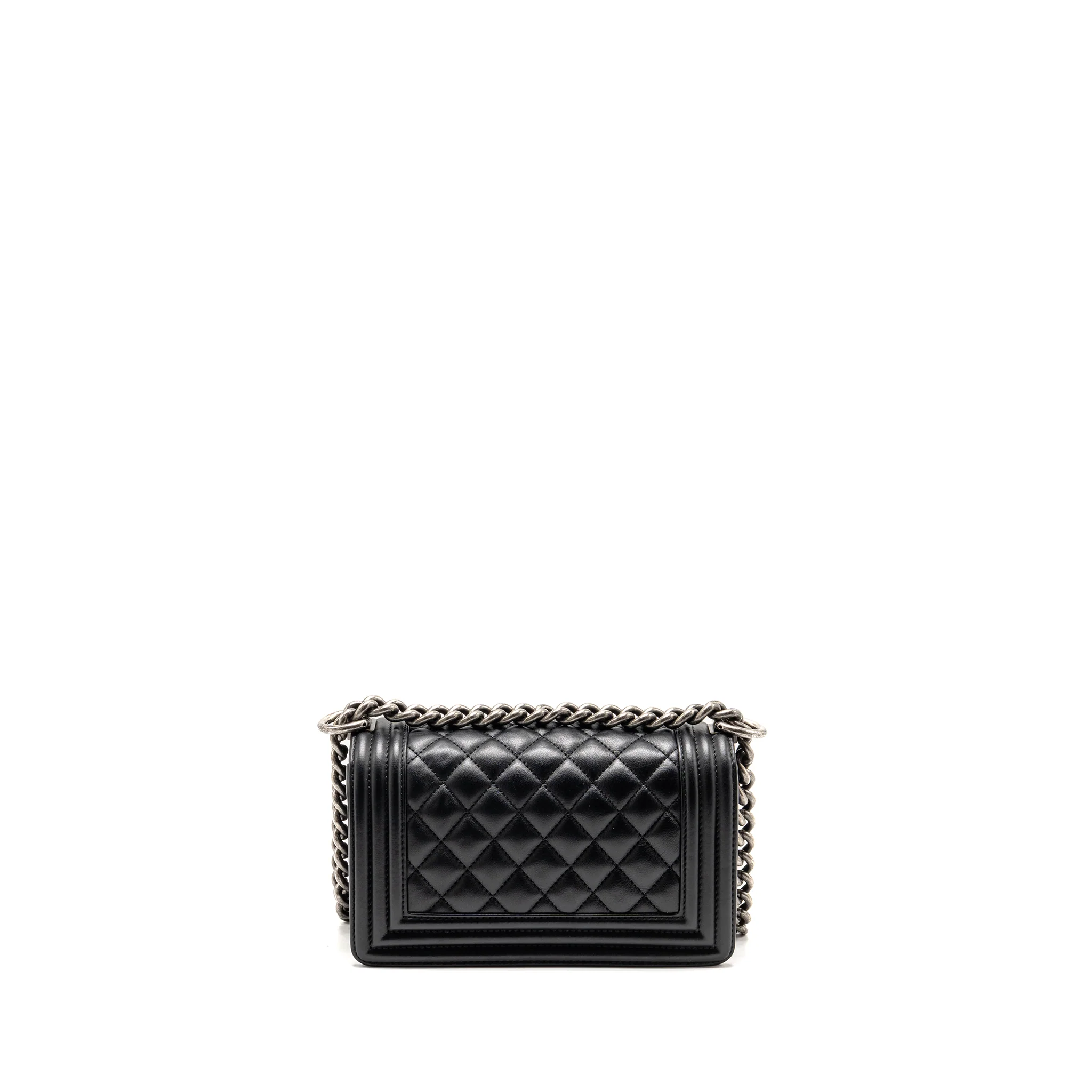Chanel Small Boy Bag Calfskin Black SHW - Image 2