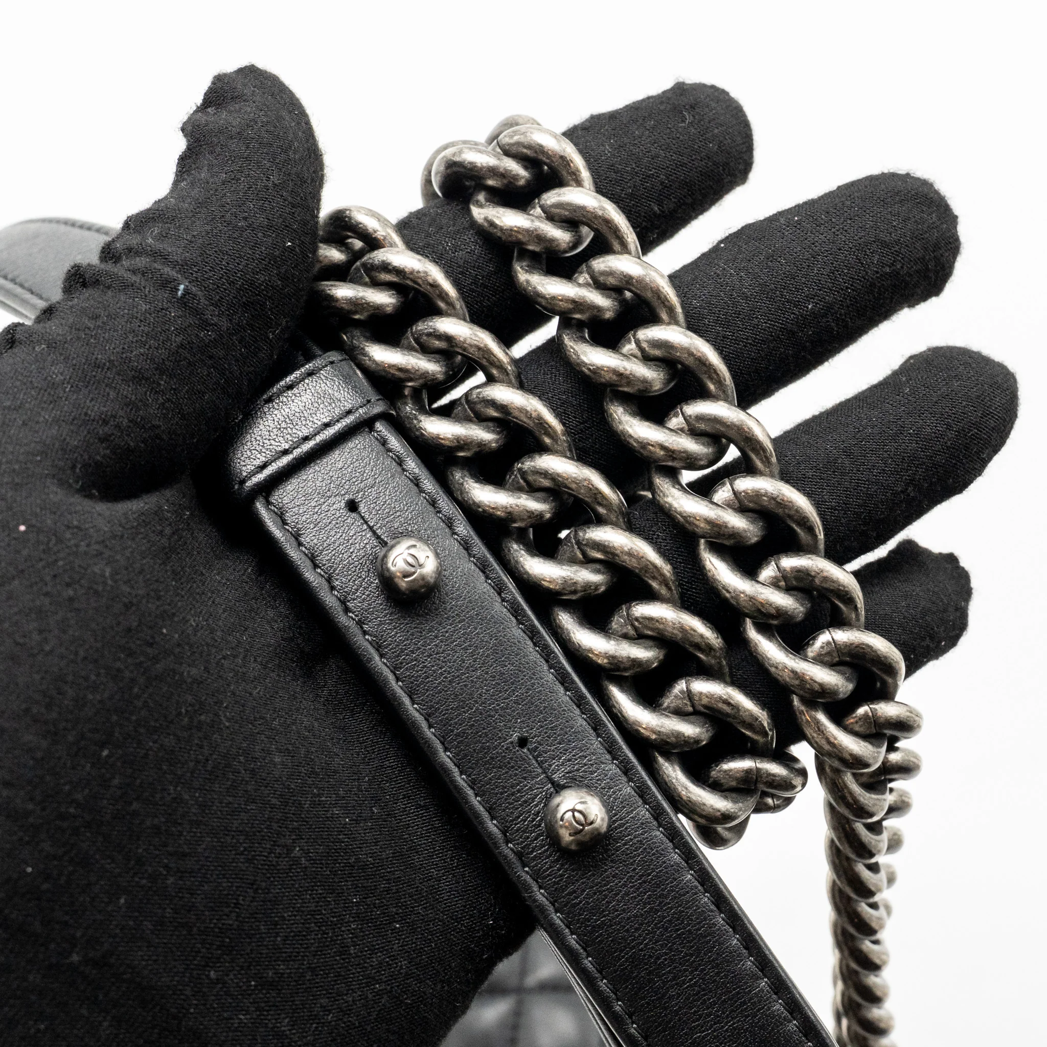 Chanel Small Boy Bag Calfskin Black SHW - Image 20