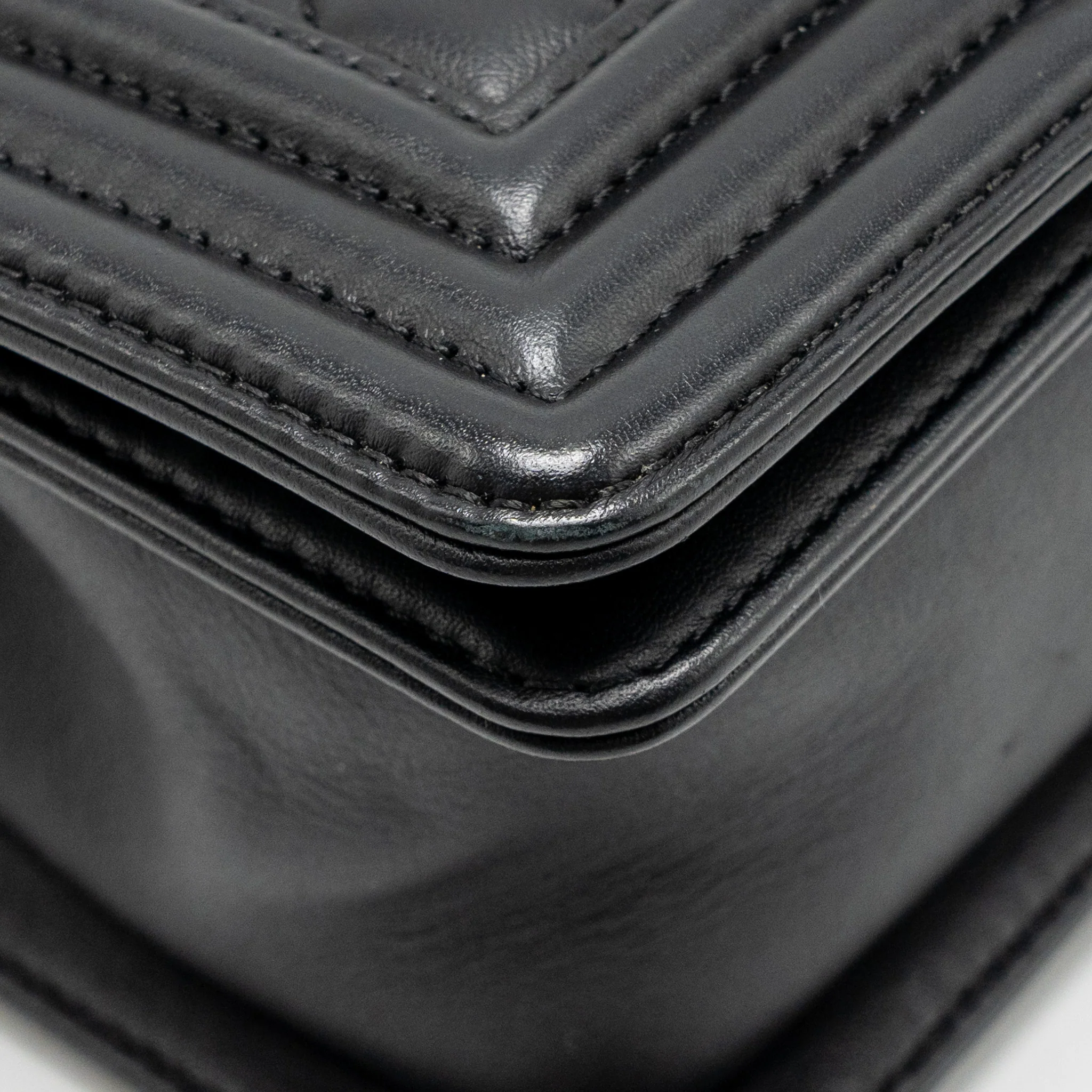 Chanel Small Boy Bag Calfskin Black SHW - Image 9