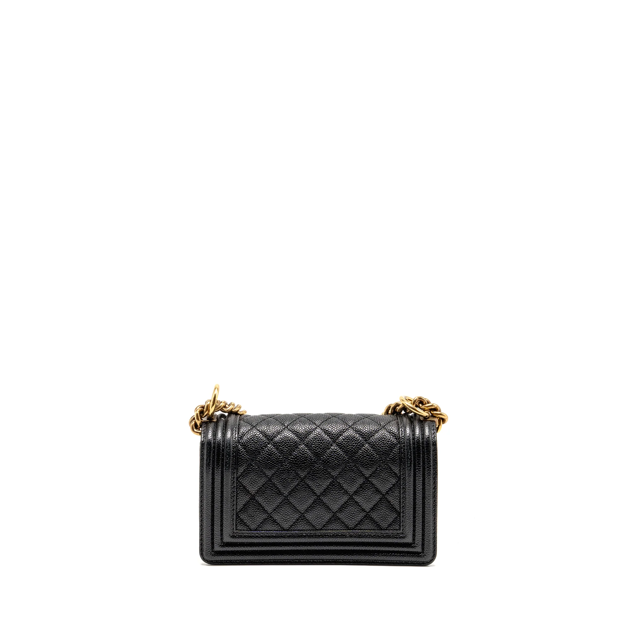 Chanel Small boy bag grained calfskin black GHW - Image 2