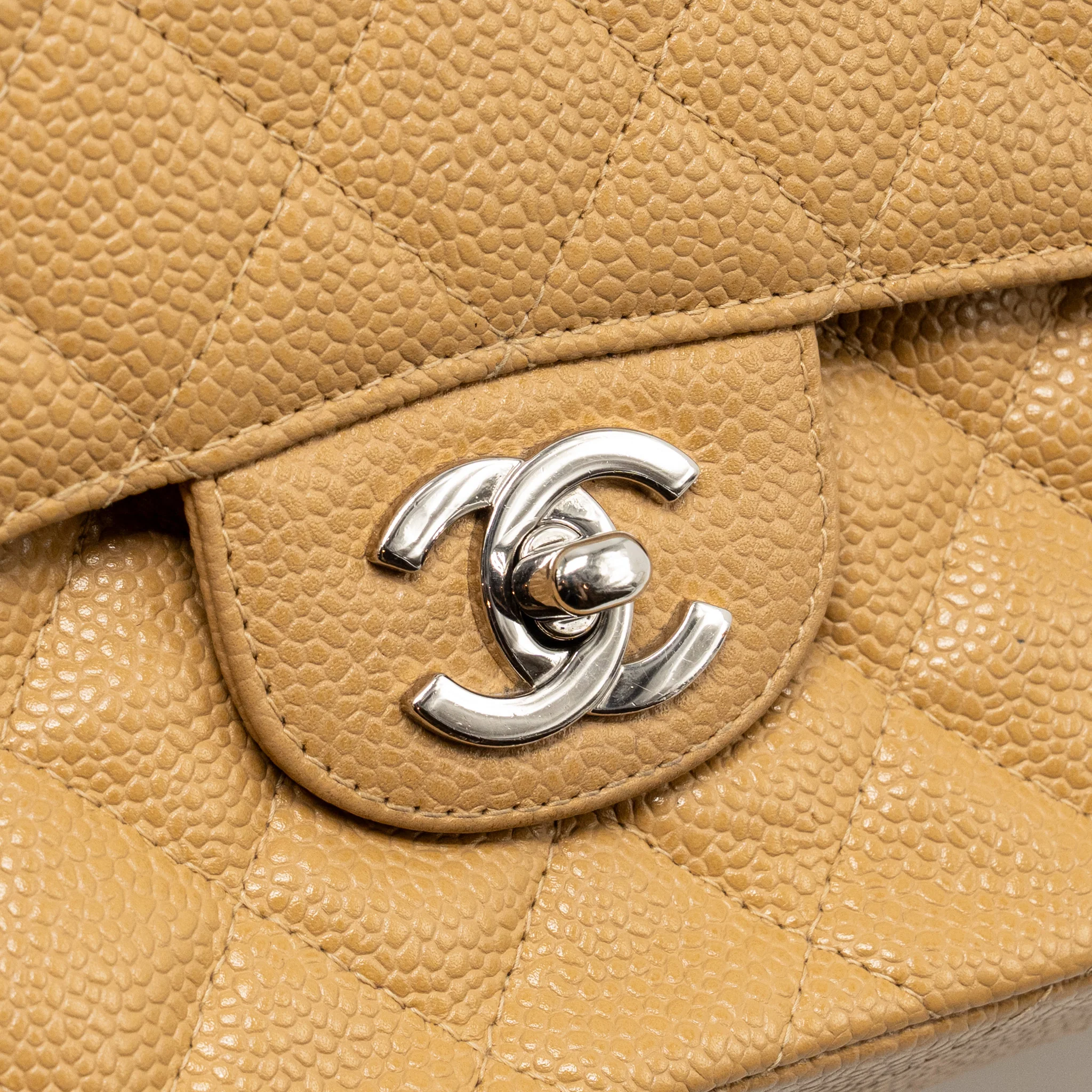 Chanel Small Classic Double Flap Bag Caviar Beige SHW - Image 12