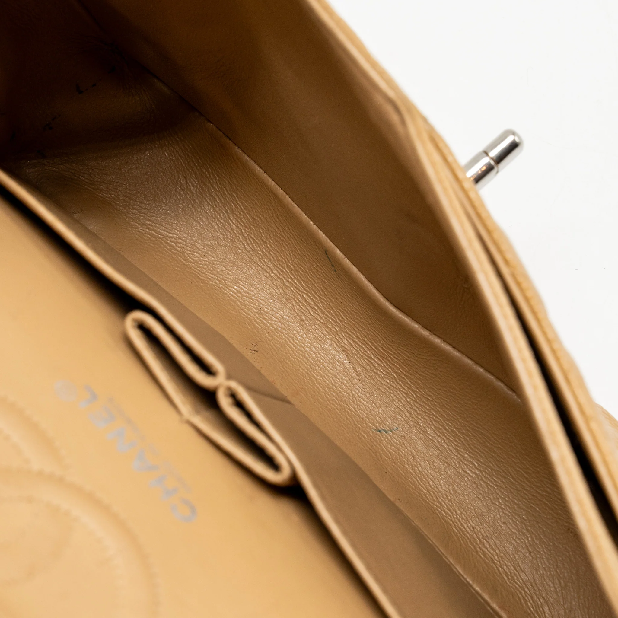 Chanel Small Classic Double Flap Bag Caviar Beige SHW - Image 16