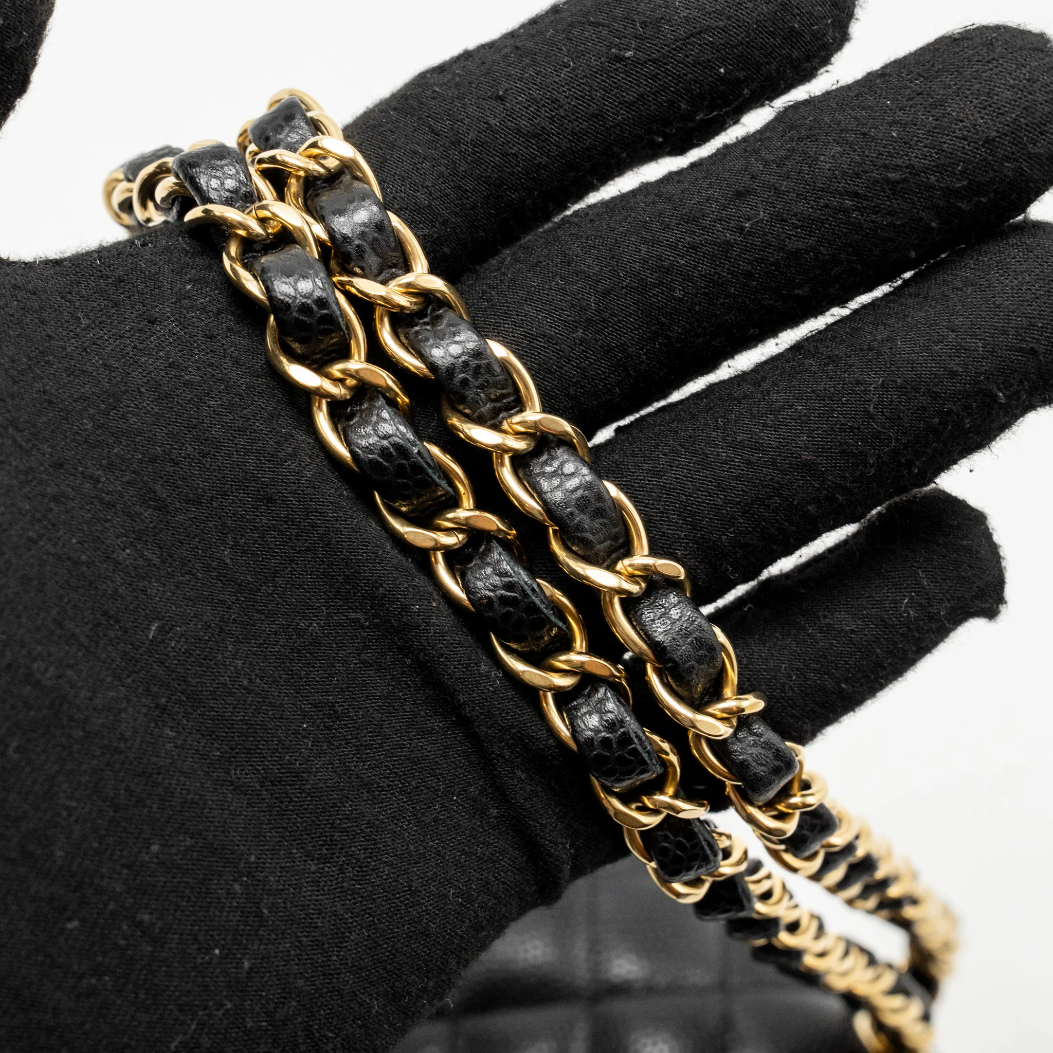 Chanel Small Classic double flap bag caviar black GHW (microchip) - Image 19