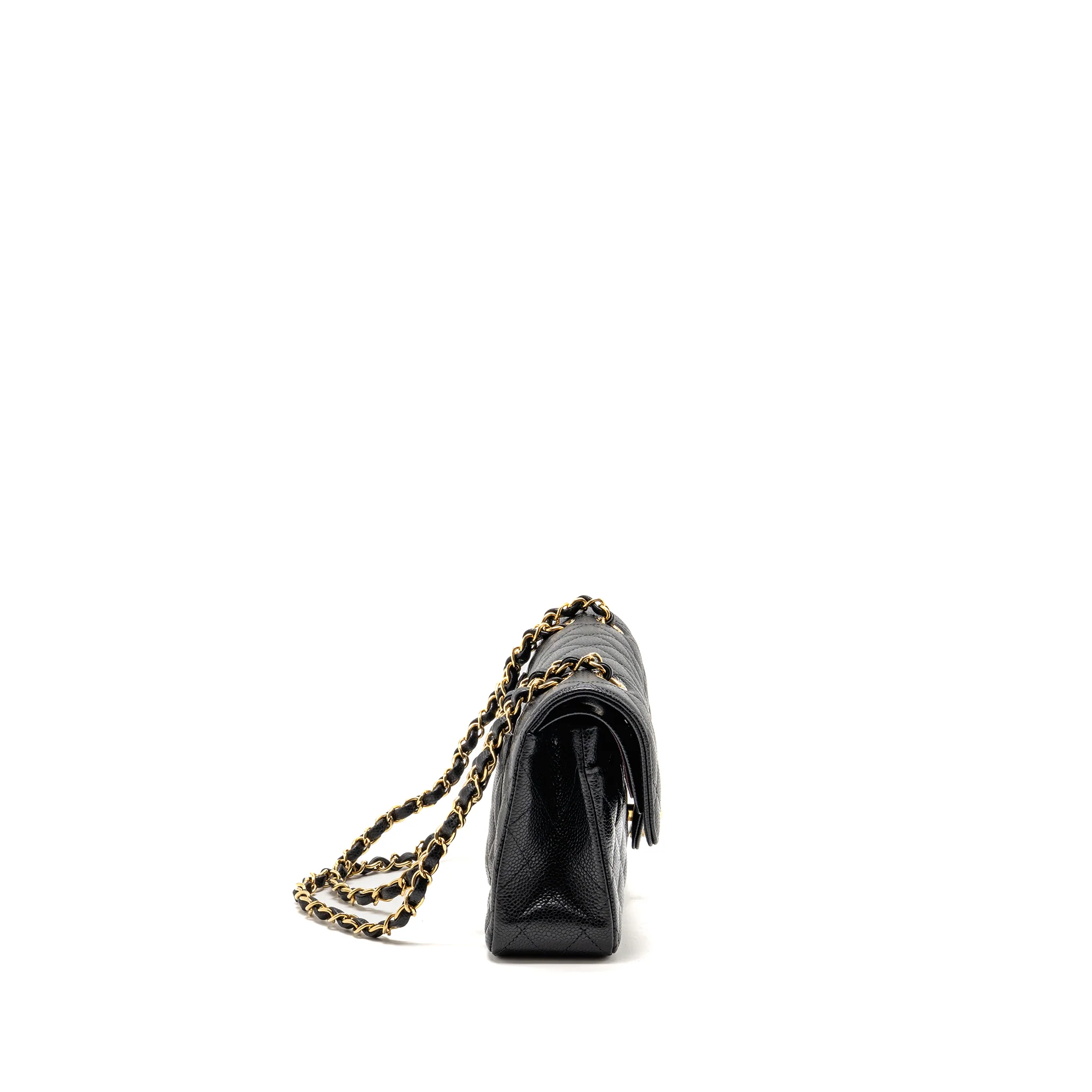 Chanel Small Classic double flap bag caviar black GHW (microchip) - Image 3