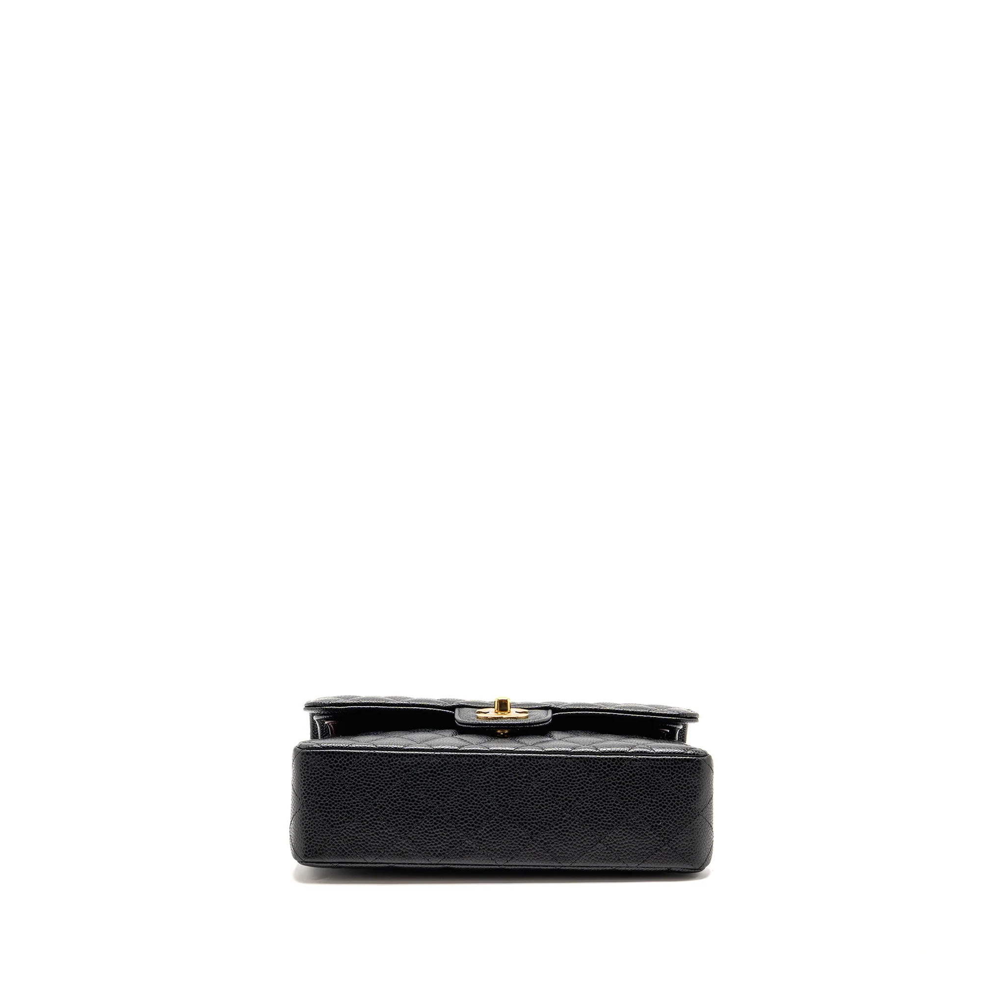Chanel Small Classic double flap bag caviar black GHW (microchip) - Image 6