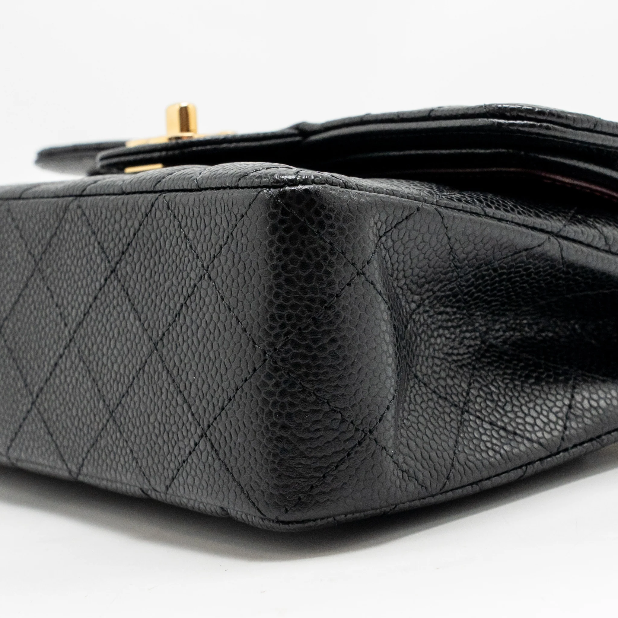 Chanel Small Classic double flap bag caviar black GHW (microchip) - Image 8