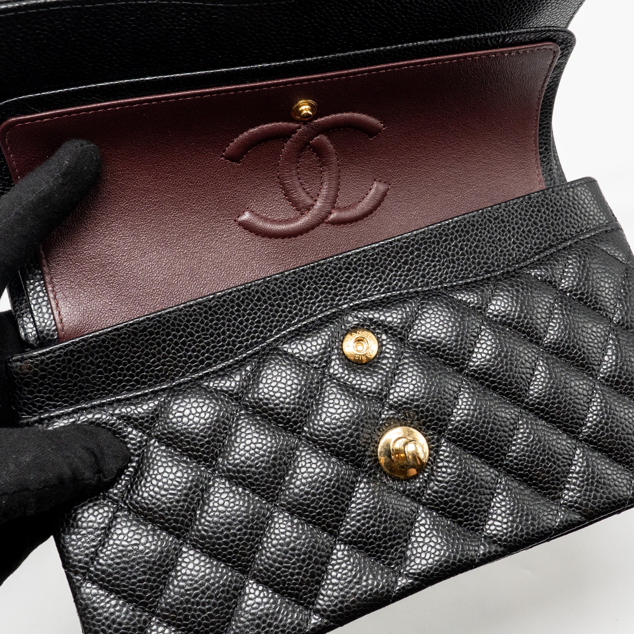 Chanel Small Classic Double Flap Bag Caviar Black GHW (microchip) - Image 14