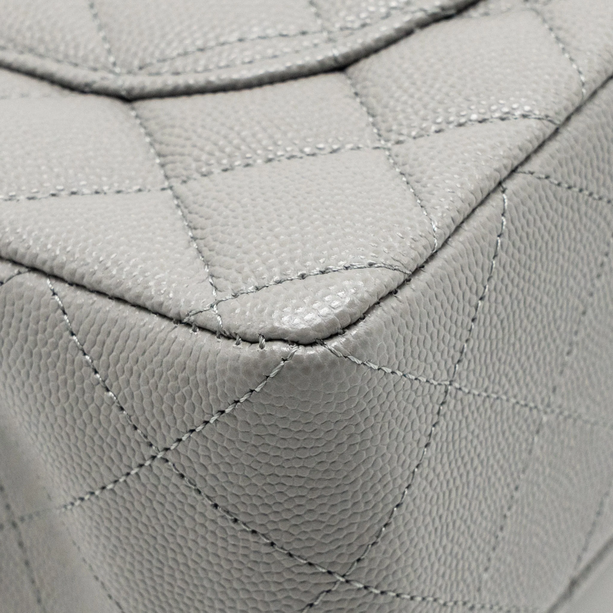 Chanel Small Classic Double Flap Bag Caviar Dark Grey LGHW (Microchip) - Image 11