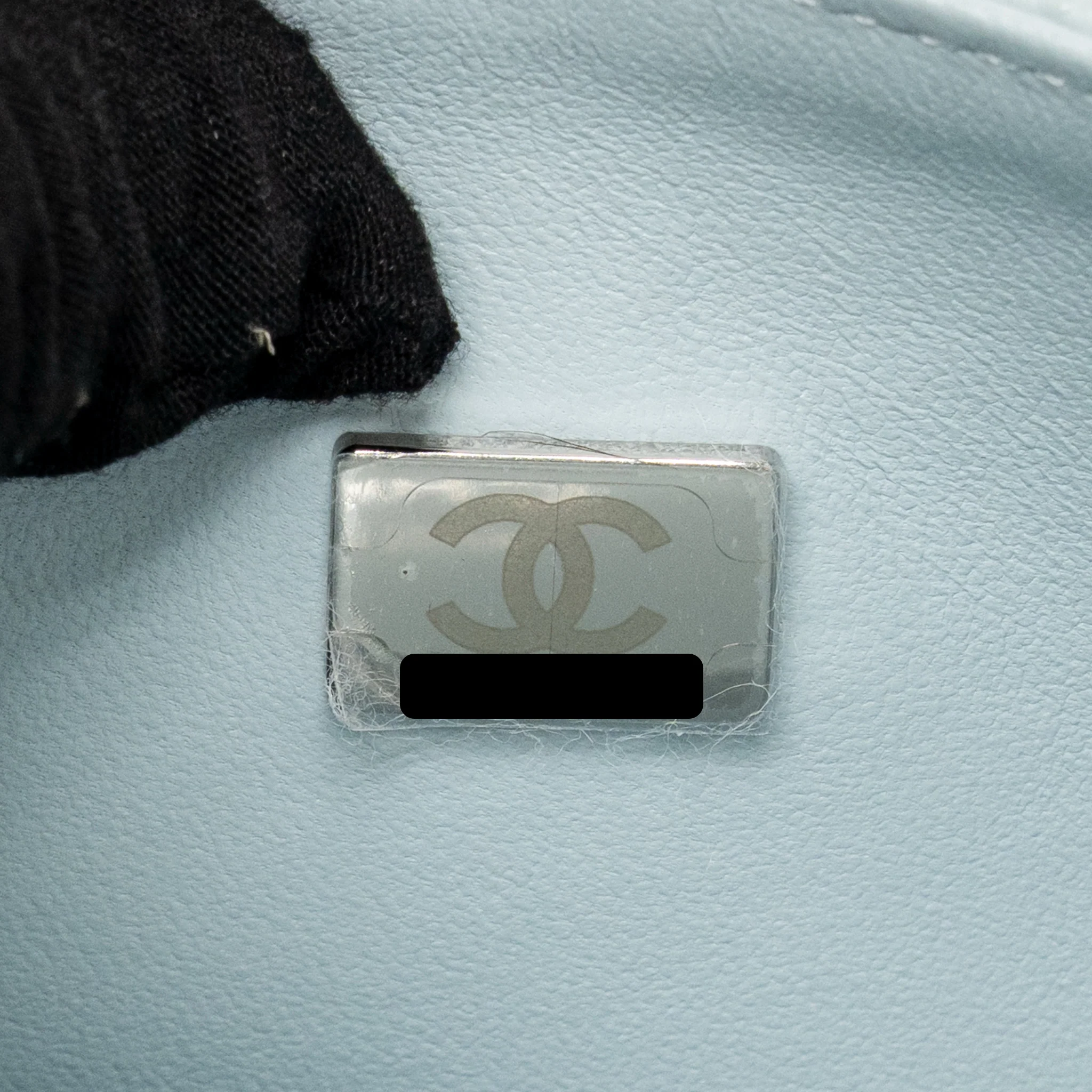 Chanel Small Classic Double Flap Bag Caviar Light Blue SHW (Microchip) - Image 18