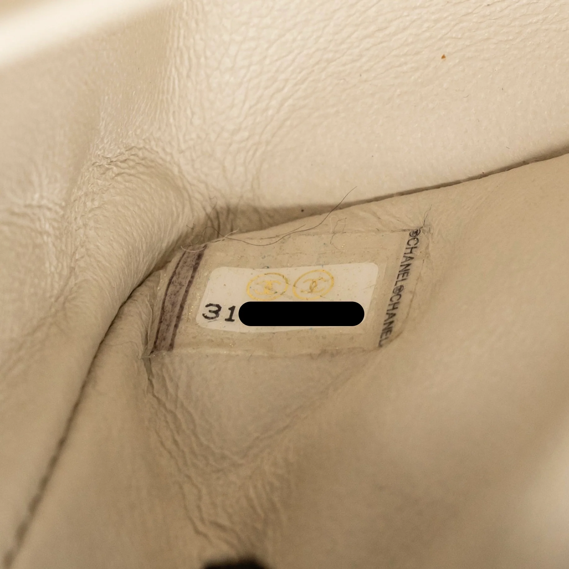 Chanel Small Classic Double Flap Bag Chevron Lambskin Cream SHW - Image 17