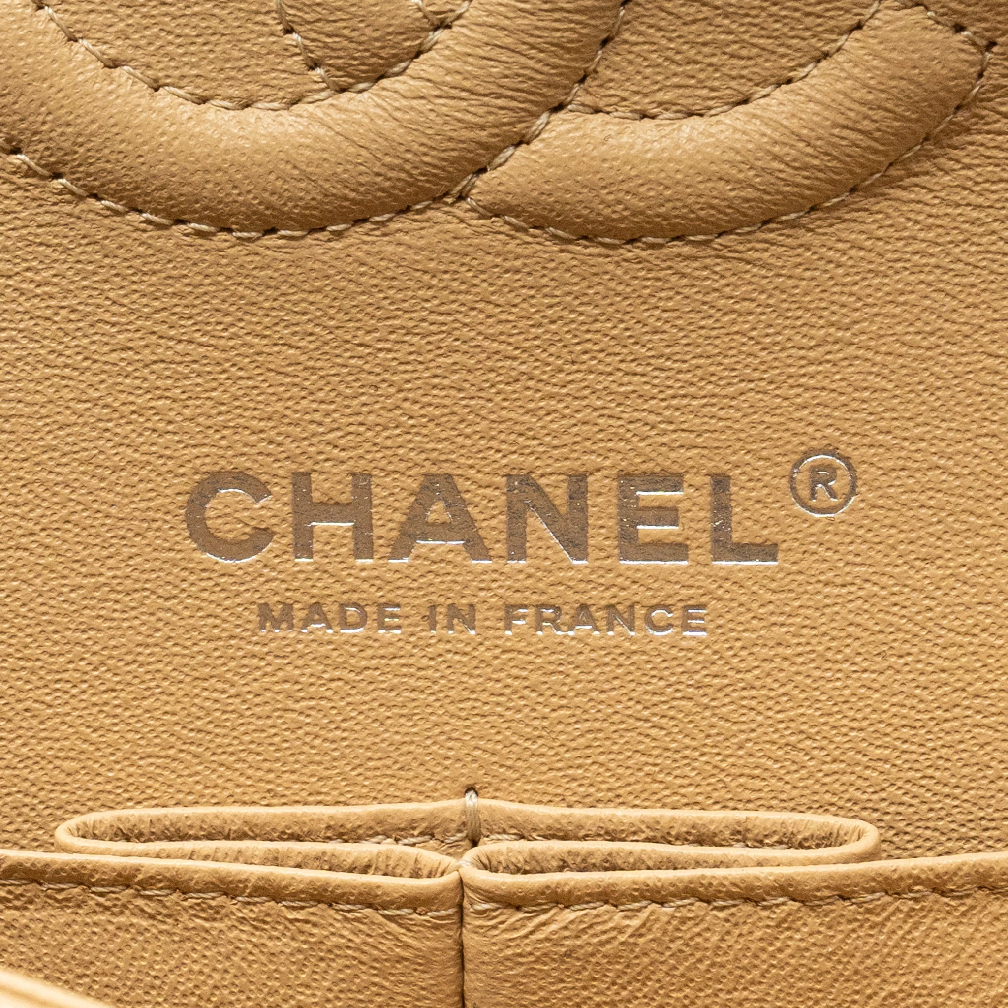 Chanel Small Classic Double Flap Bag Lambskin Beige SHW (Microchip) - Image 16