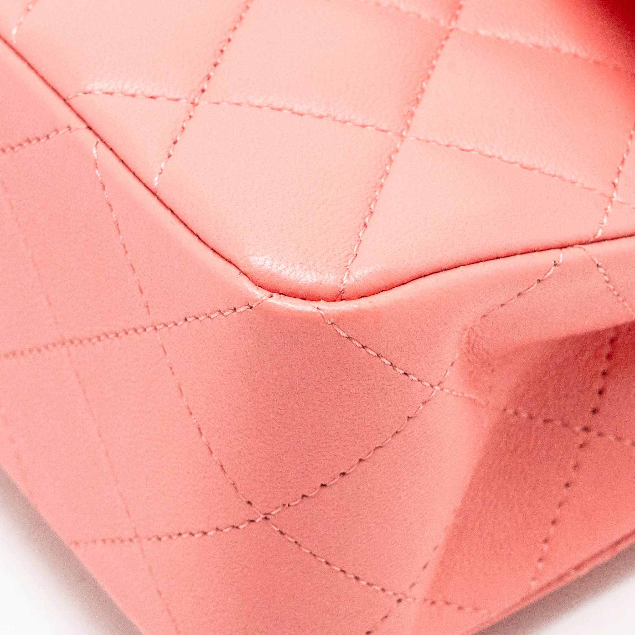 Chanel Small Classic Double Flap Bag Lambskin Pink LGHW (Microchip) - Image 10