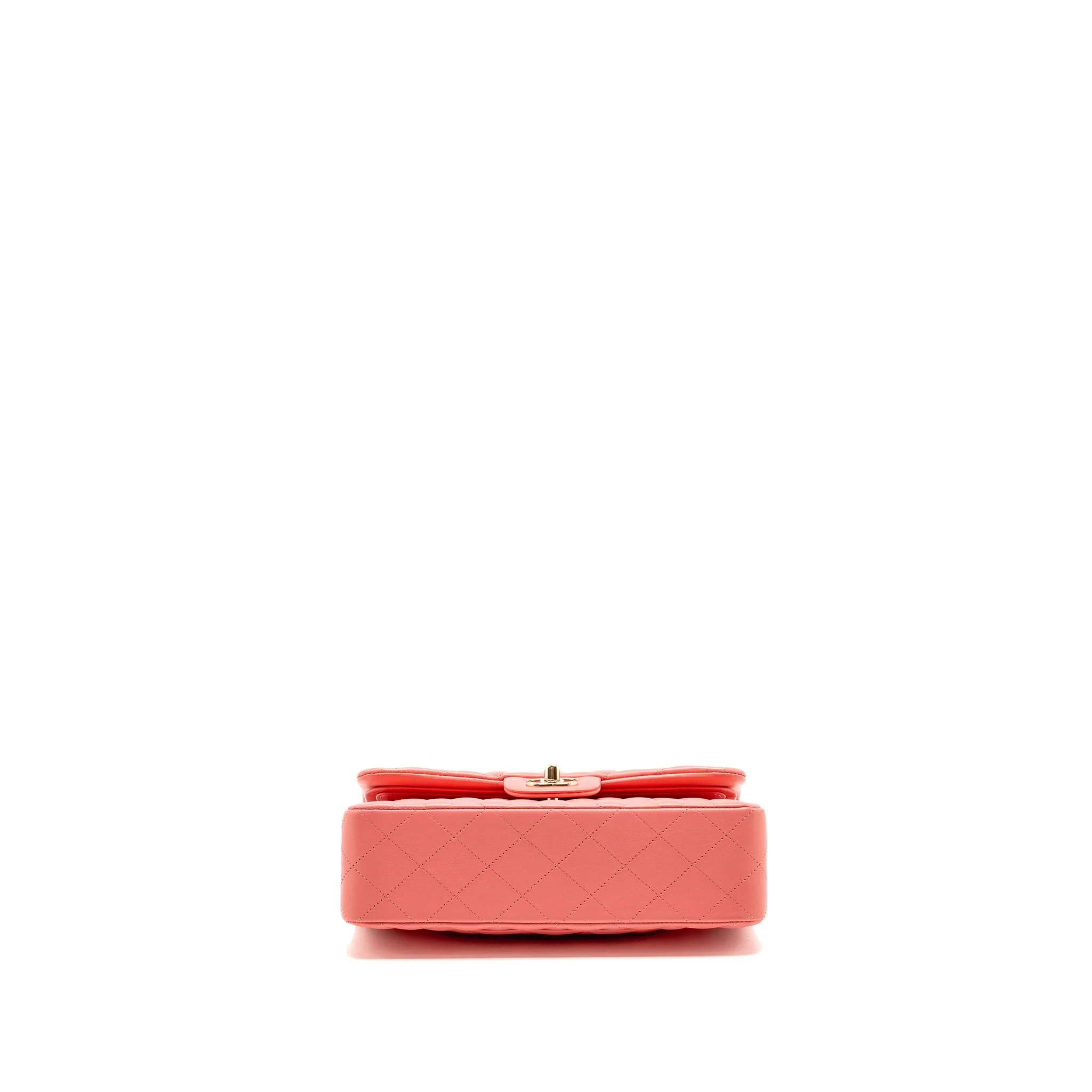 Chanel Small Classic Double Flap Bag Lambskin Pink LGHW (Microchip) - Image 6