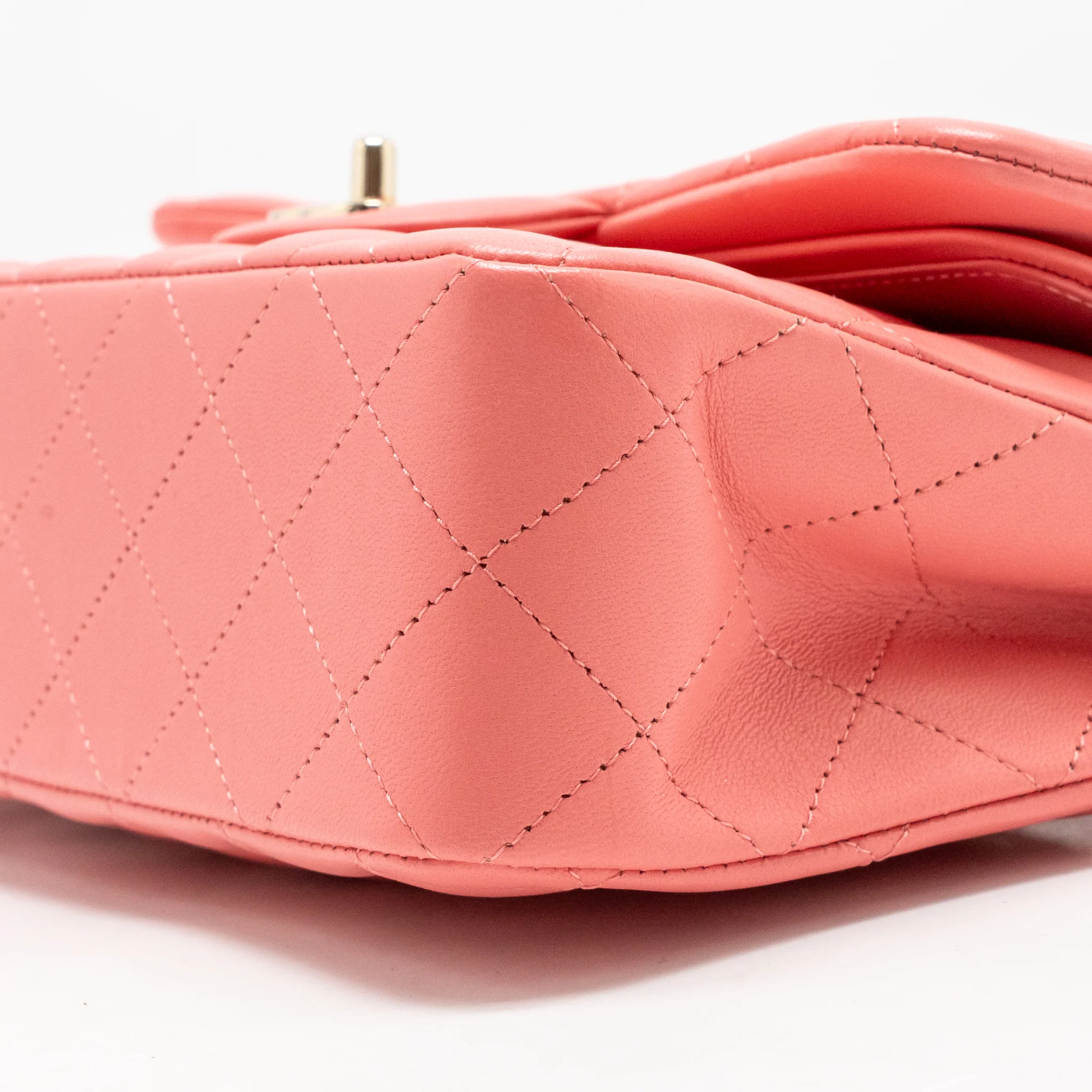 Chanel Small Classic Double Flap Bag Lambskin Pink LGHW (Microchip) - Image 8