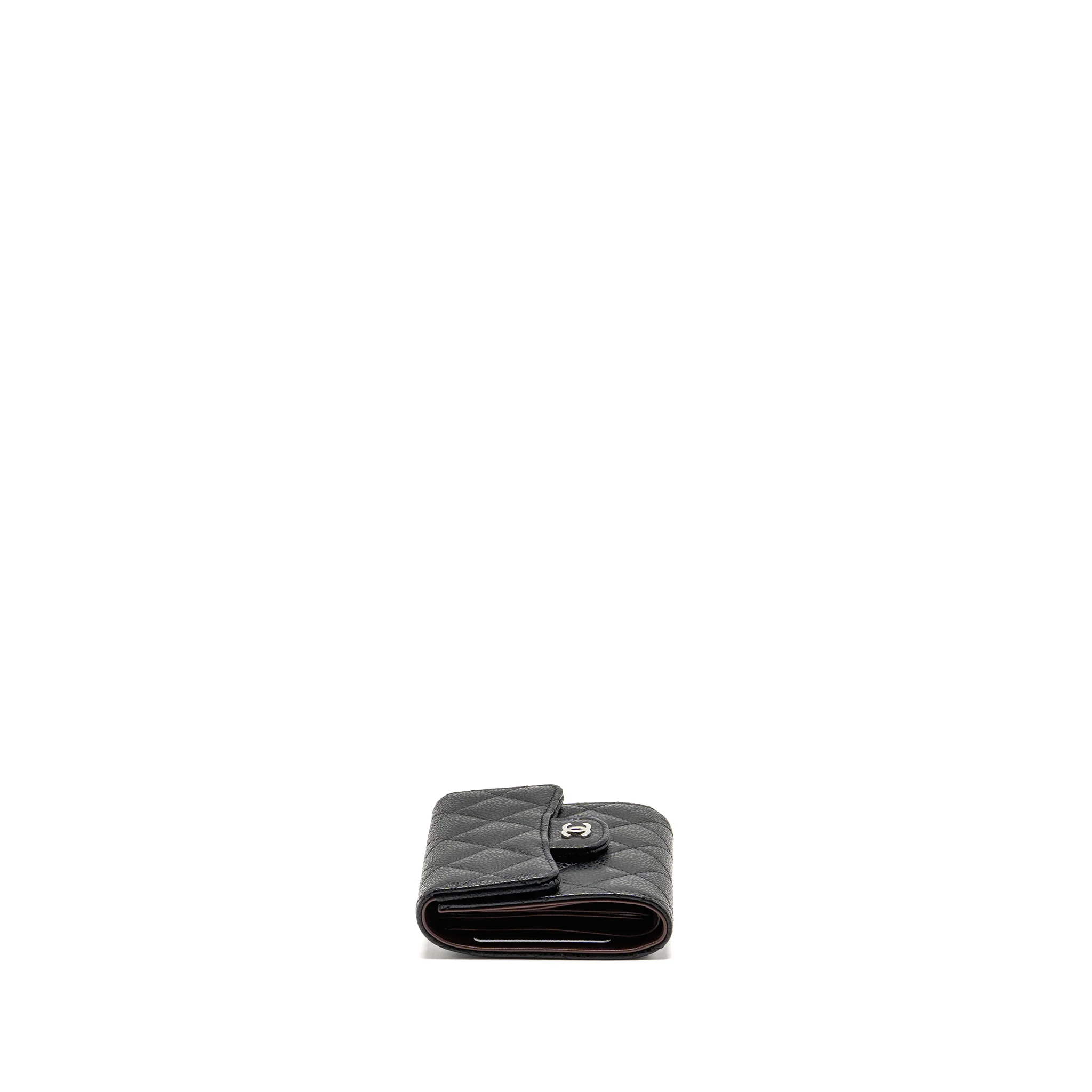 Chanel Small Classic Flap Wallet Caviar Black SHW - Image 3