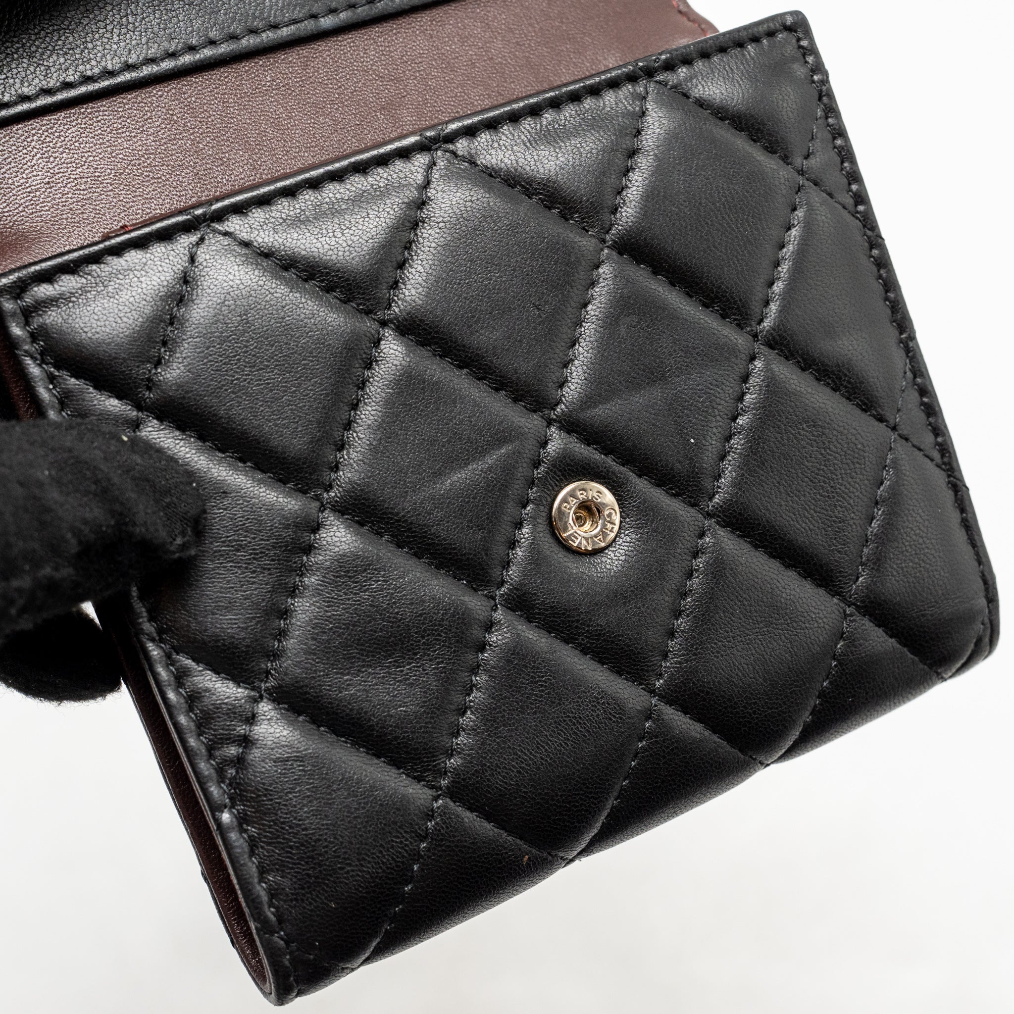 Chanel Small Classic Flap Wallet Lambskin Black SHW - Image 10