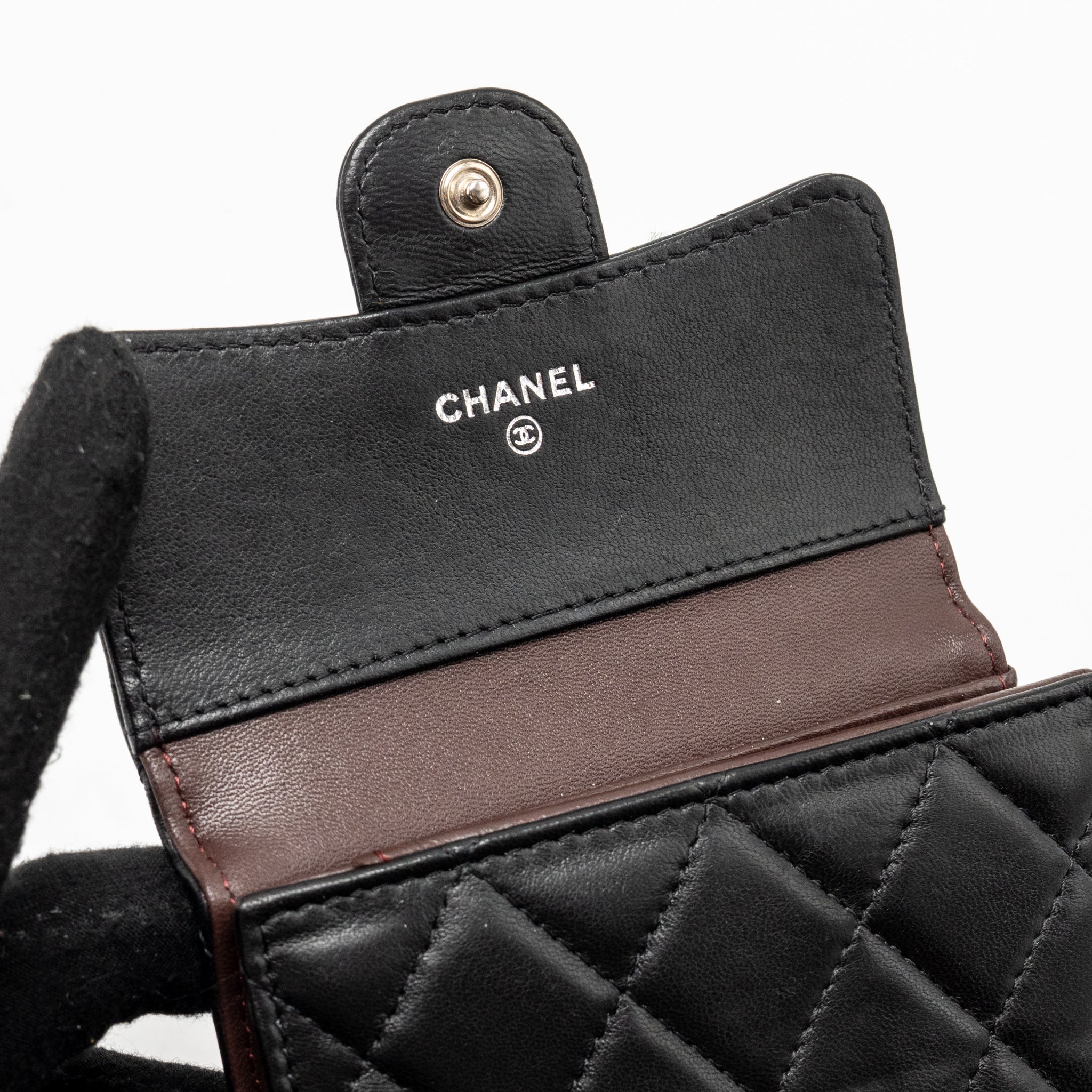 Chanel Small Classic Flap Wallet Lambskin Black SHW - Image 11