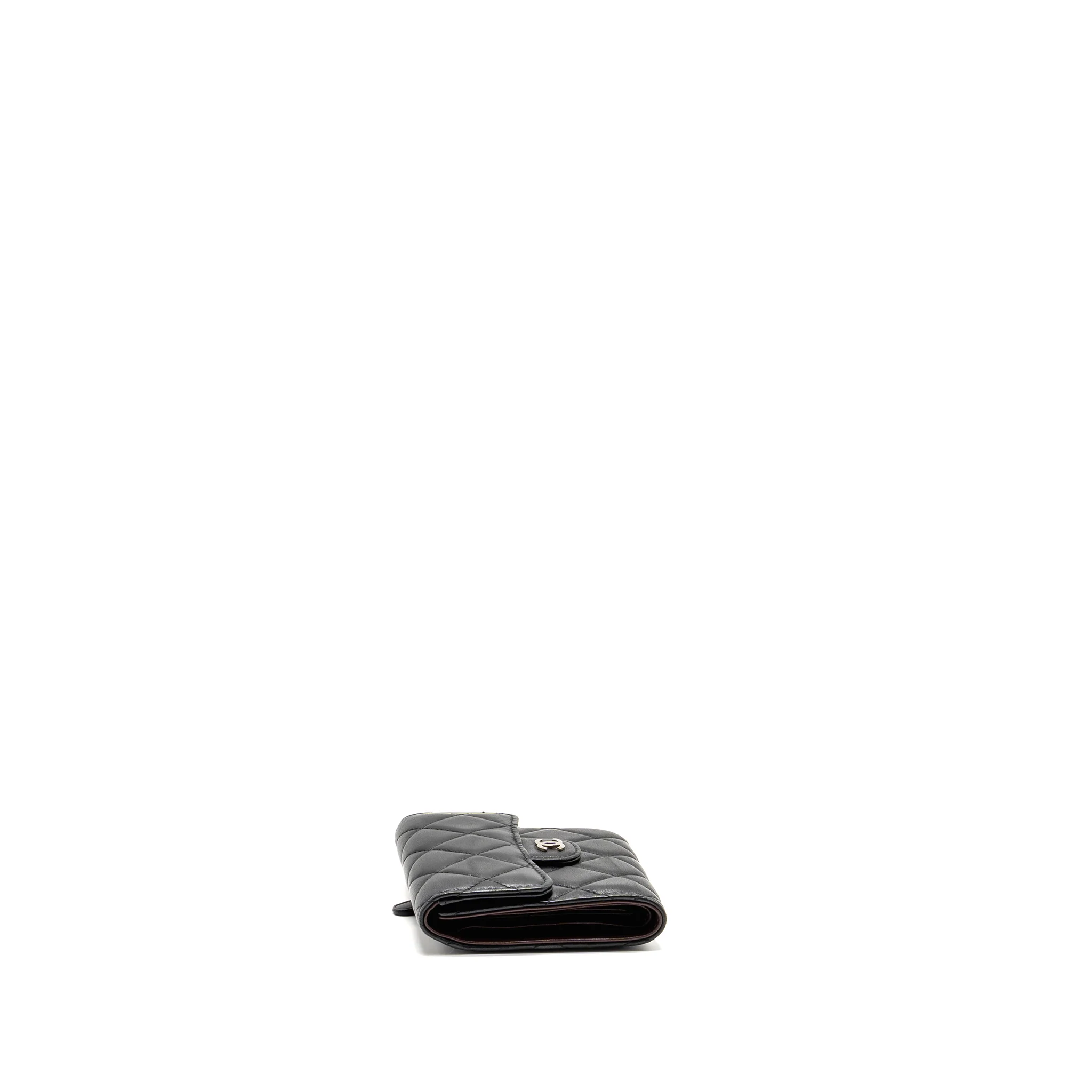 Chanel Small Classic Flap Wallet Lambskin Black SHW - Image 3