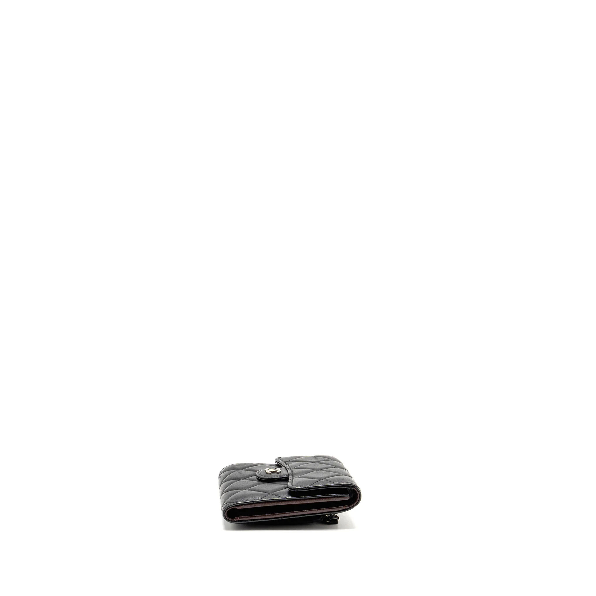 Chanel Small Classic Flap Wallet Lambskin Black SHW - Image 4