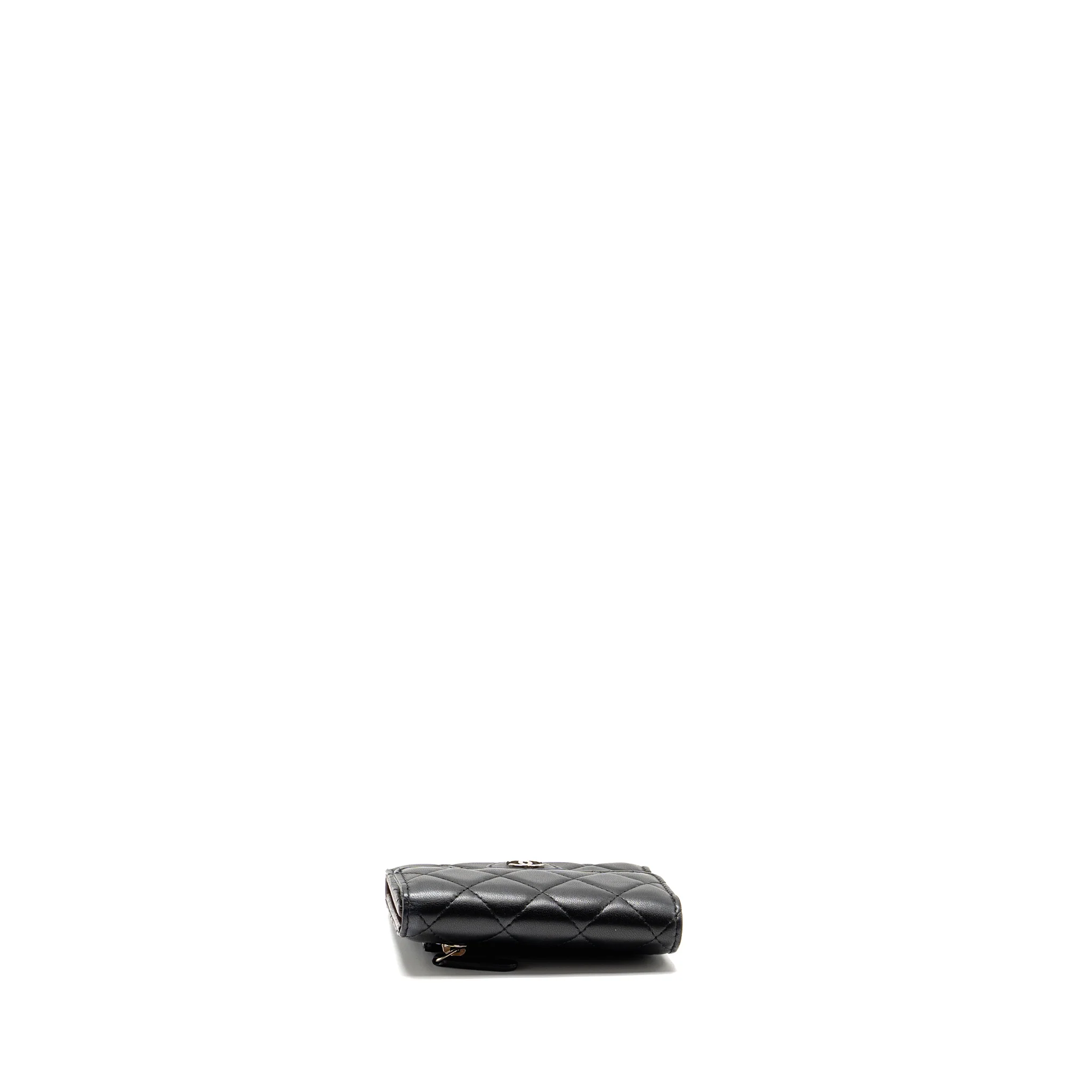 Chanel Small Classic Flap Wallet Lambskin Black SHW - Image 5