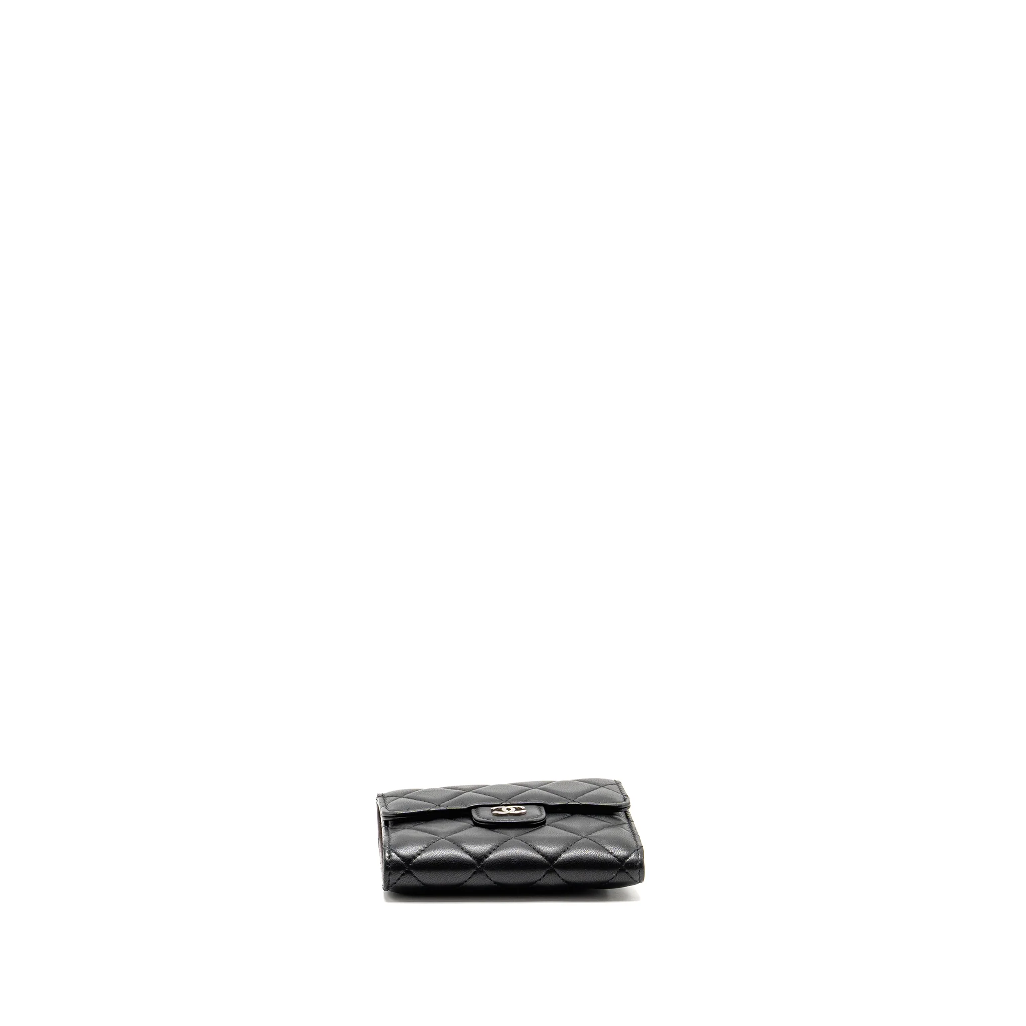 Chanel Small Classic Flap Wallet Lambskin Black SHW - Image 6