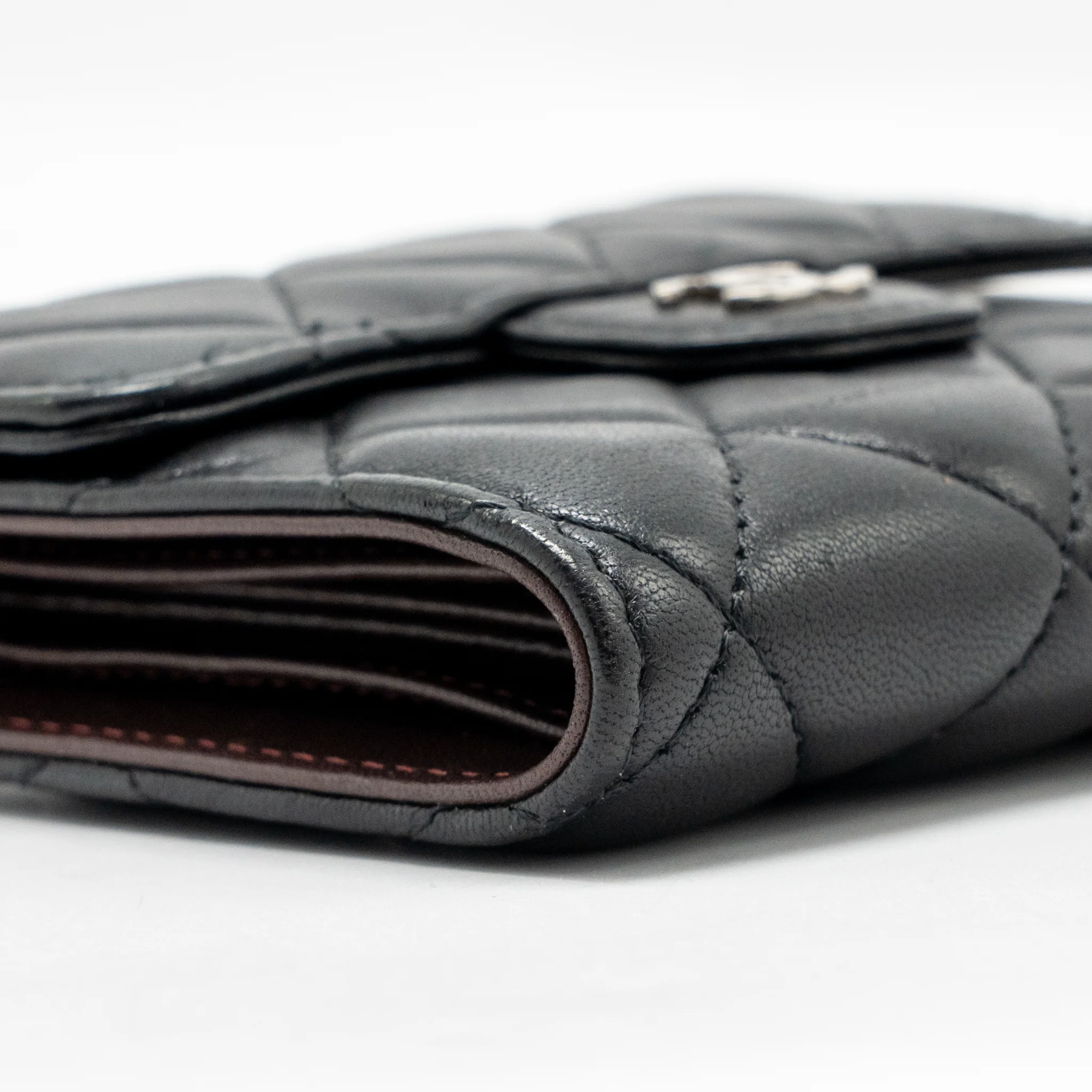 Chanel Small Classic Flap Wallet Lambskin Black SHW - Image 7