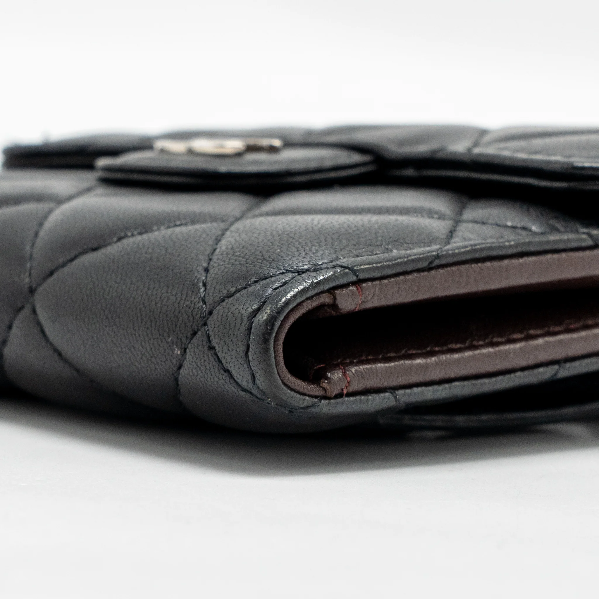 Chanel Small Classic Flap Wallet Lambskin Black SHW - Image 8