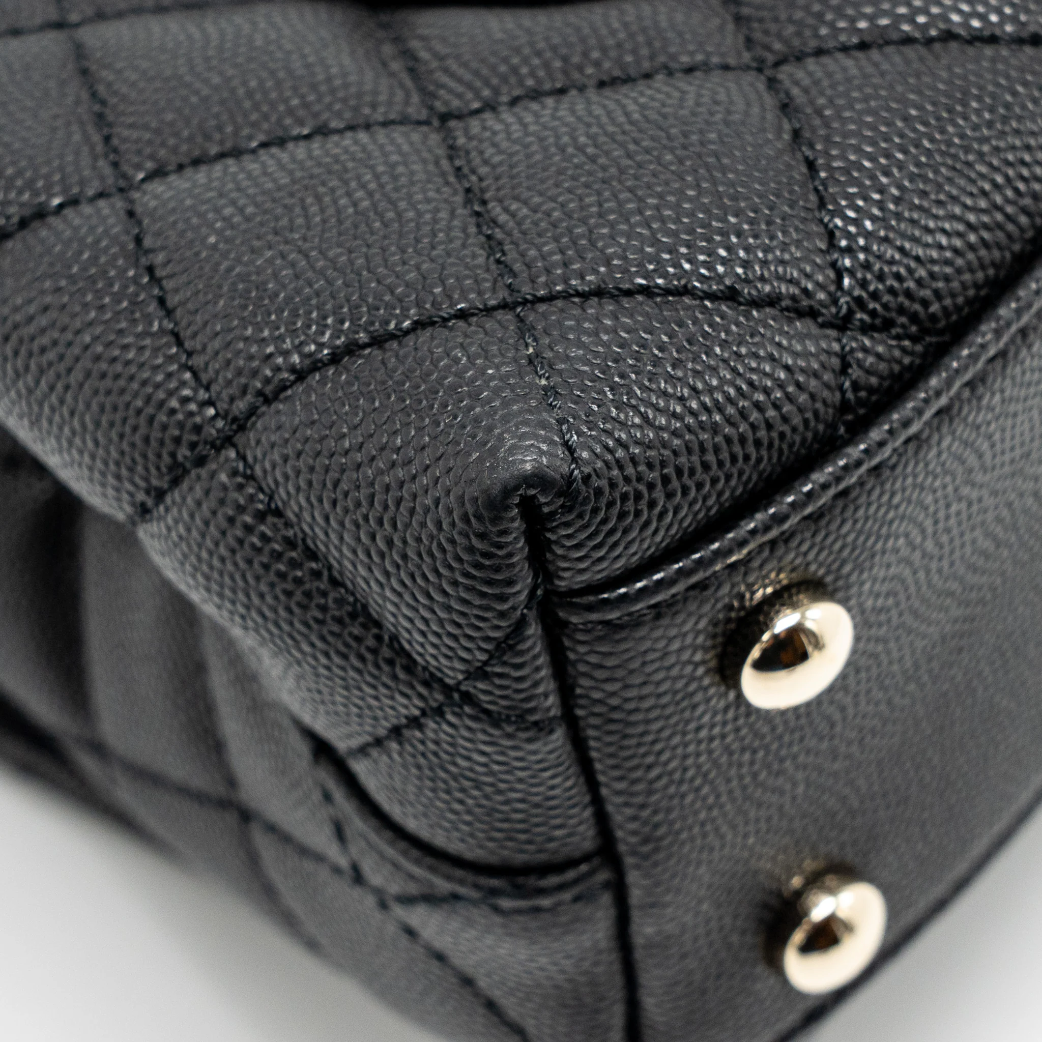 Chanel Small Coco Handle Caviar Black LGHW (Microchip) - Image 10
