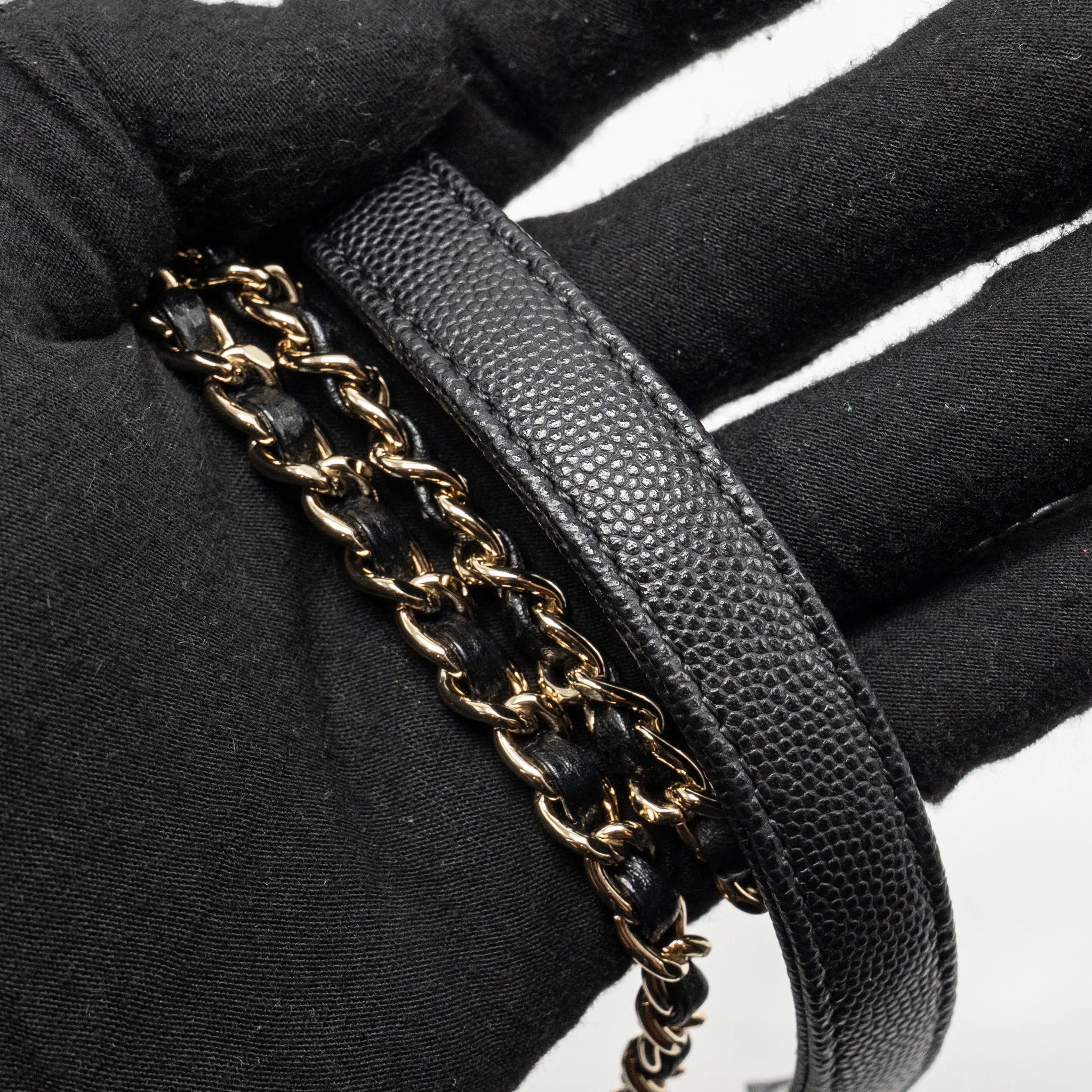 Chanel Small Coco Handle Caviar Black LGHW (Microchip) - Image 19