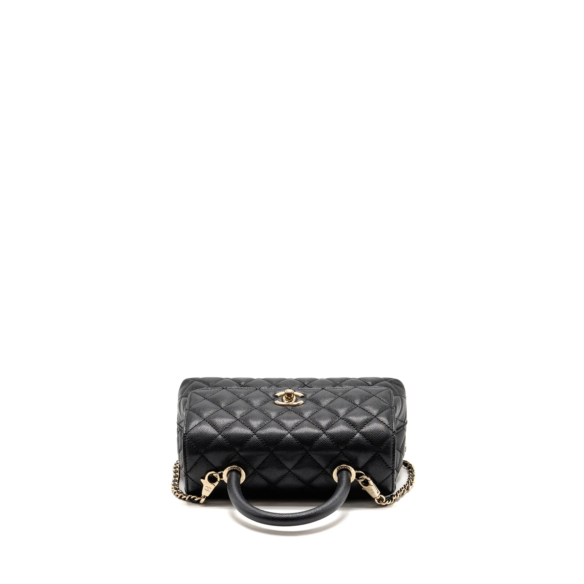 Chanel Small Coco Handle caviar Black LGHW (Microchip) - Image 5