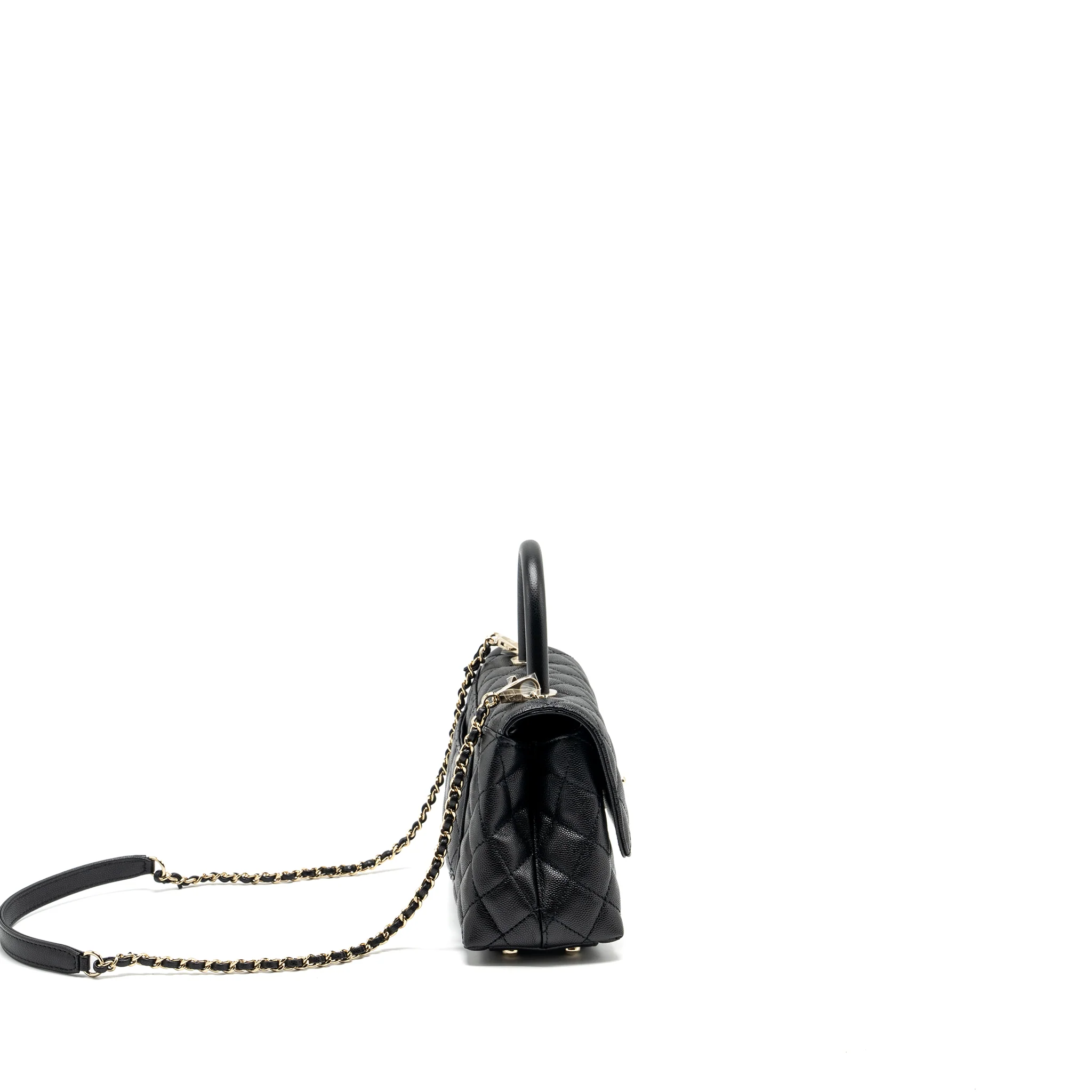 Chanel SMALL COCO HANDLE CAVIAR black LGHW (microchip) - Image 3