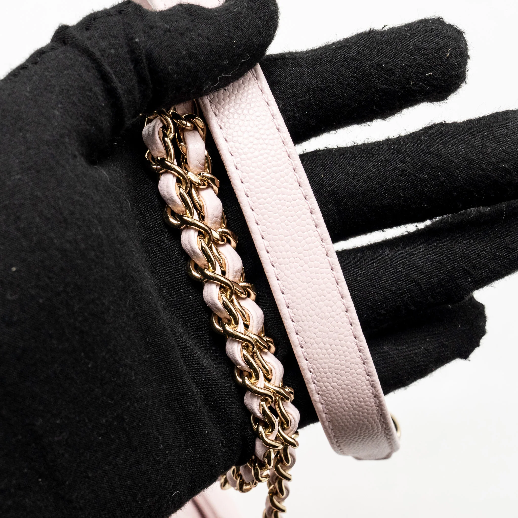 Chanel Small Coco Handle Caviar Light Pink LGHW (microchip) - Image 19