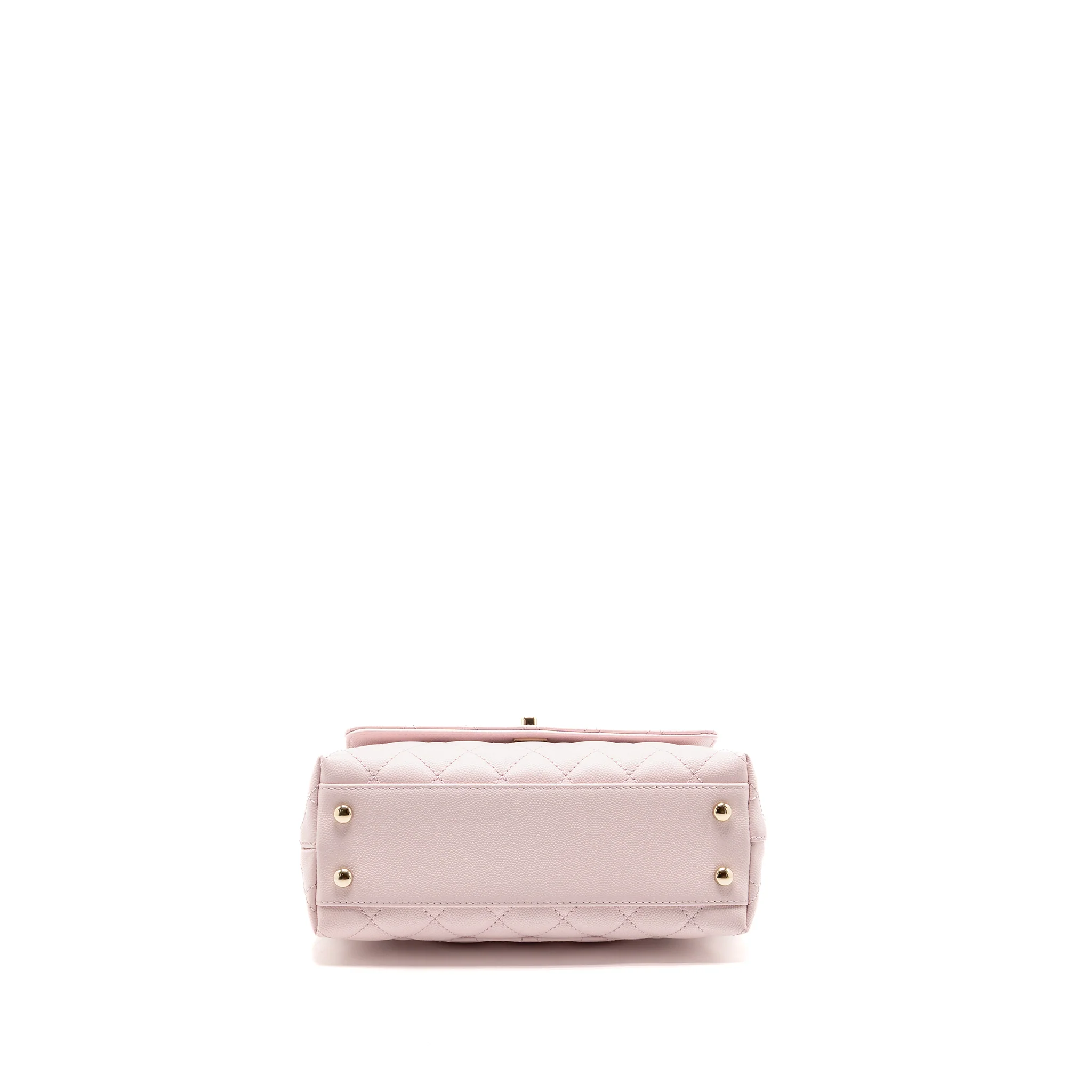 Chanel Small Coco Handle Caviar Light Pink LGHW (microchip) - Image 5