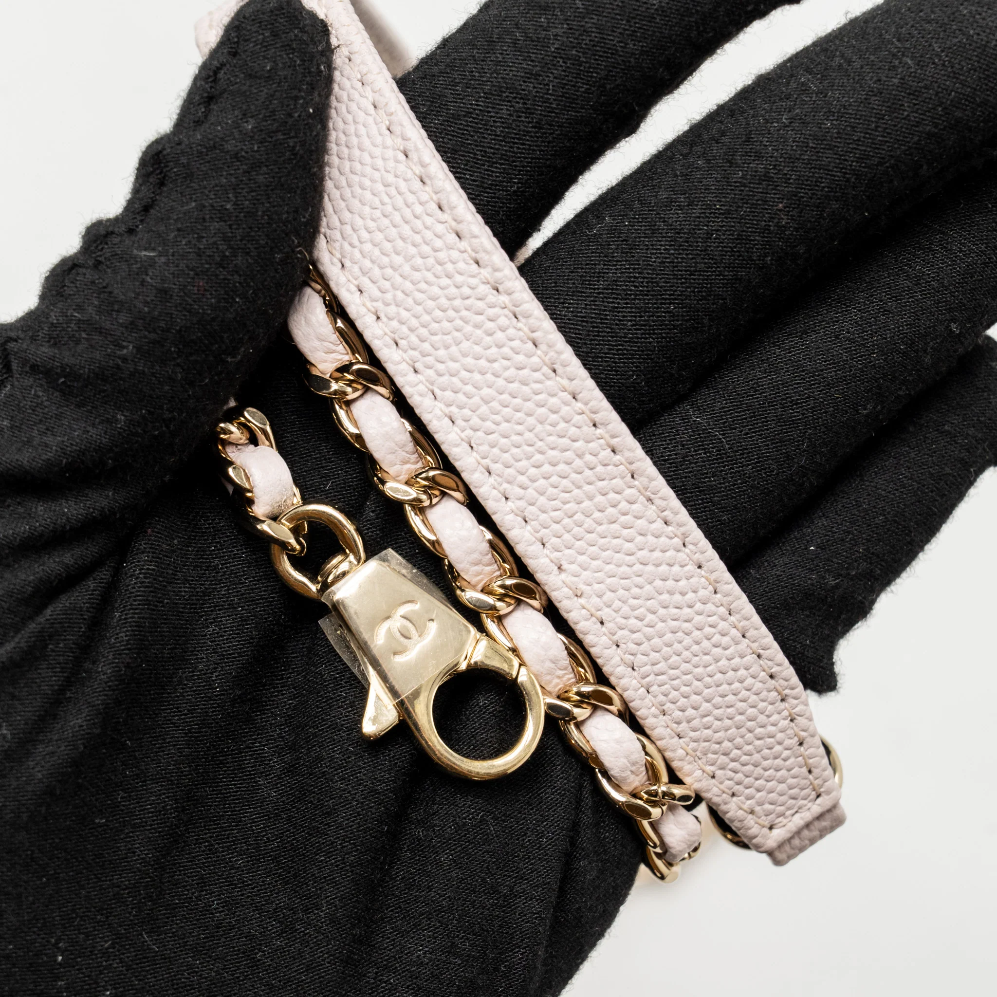 Chanel Small Coco Handle Caviar Lilac LGHW - Image 21