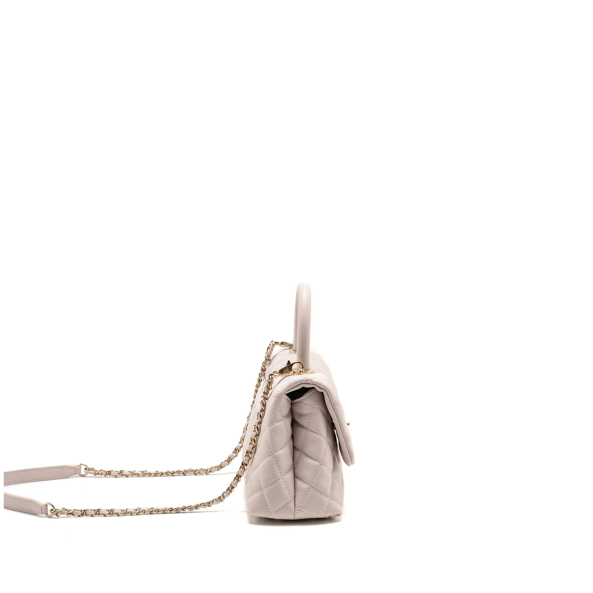 Chanel Small Coco Handle Caviar Lilac LGHW - Image 3