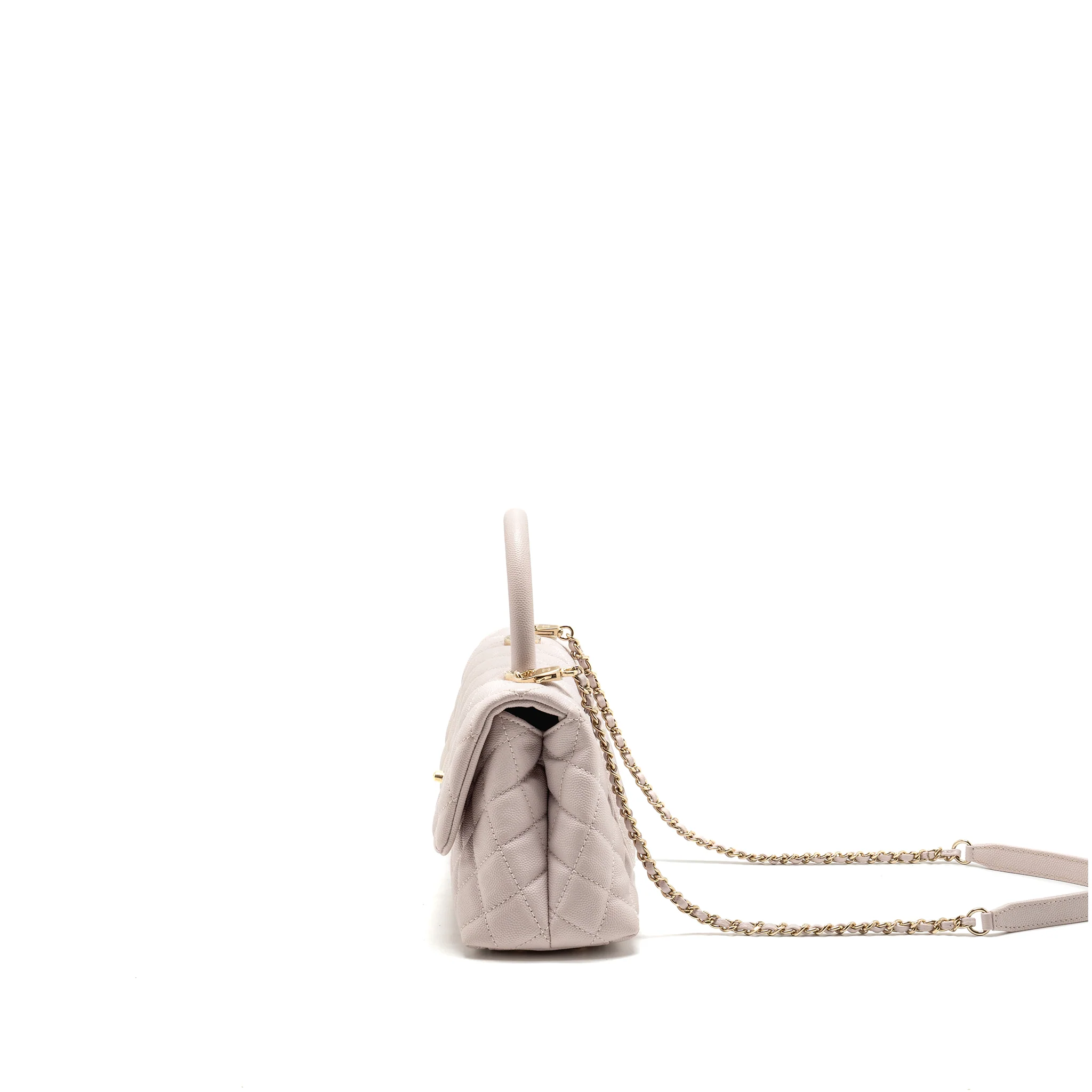 Chanel Small Coco Handle Caviar Lilac LGHW - Image 4