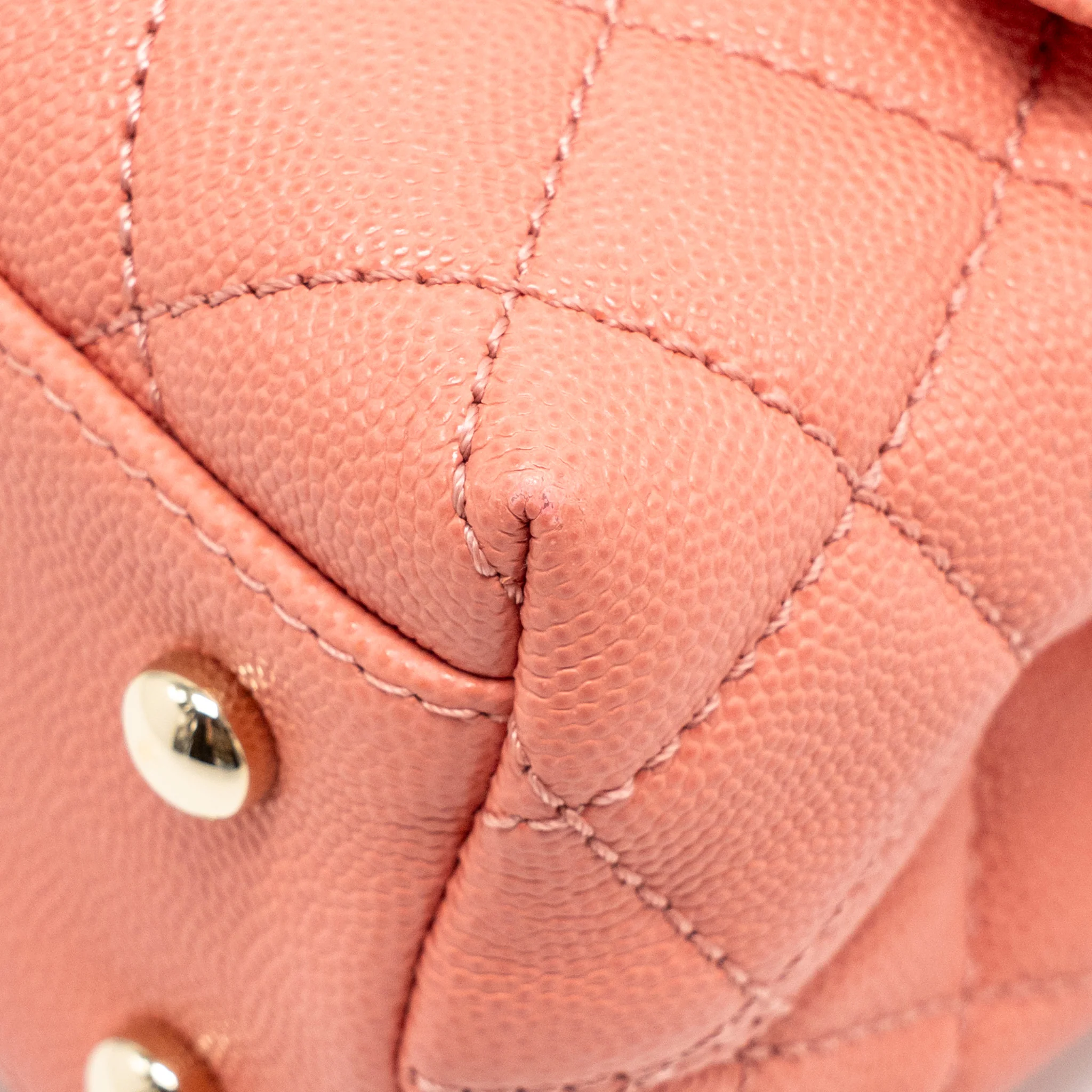 Chanel Small Coco handle Caviar pink LGHW (microchip) - Image 8