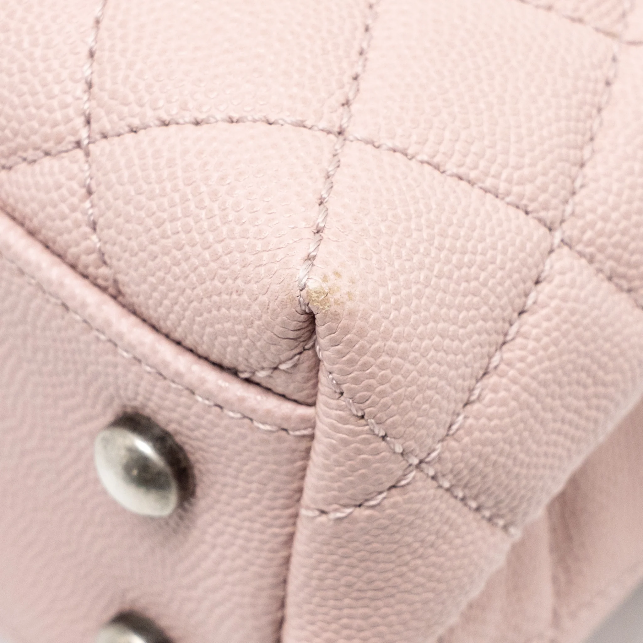 Chanel Small Coco Handle Caviar Pink Ruthenium SHW - Image 11