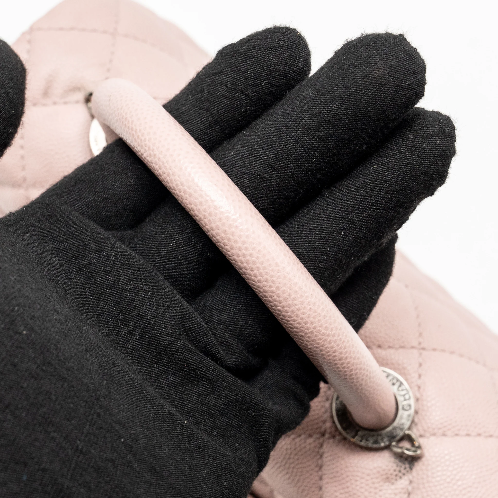 Chanel Small Coco Handle Caviar Pink Ruthenium SHW - Image 12