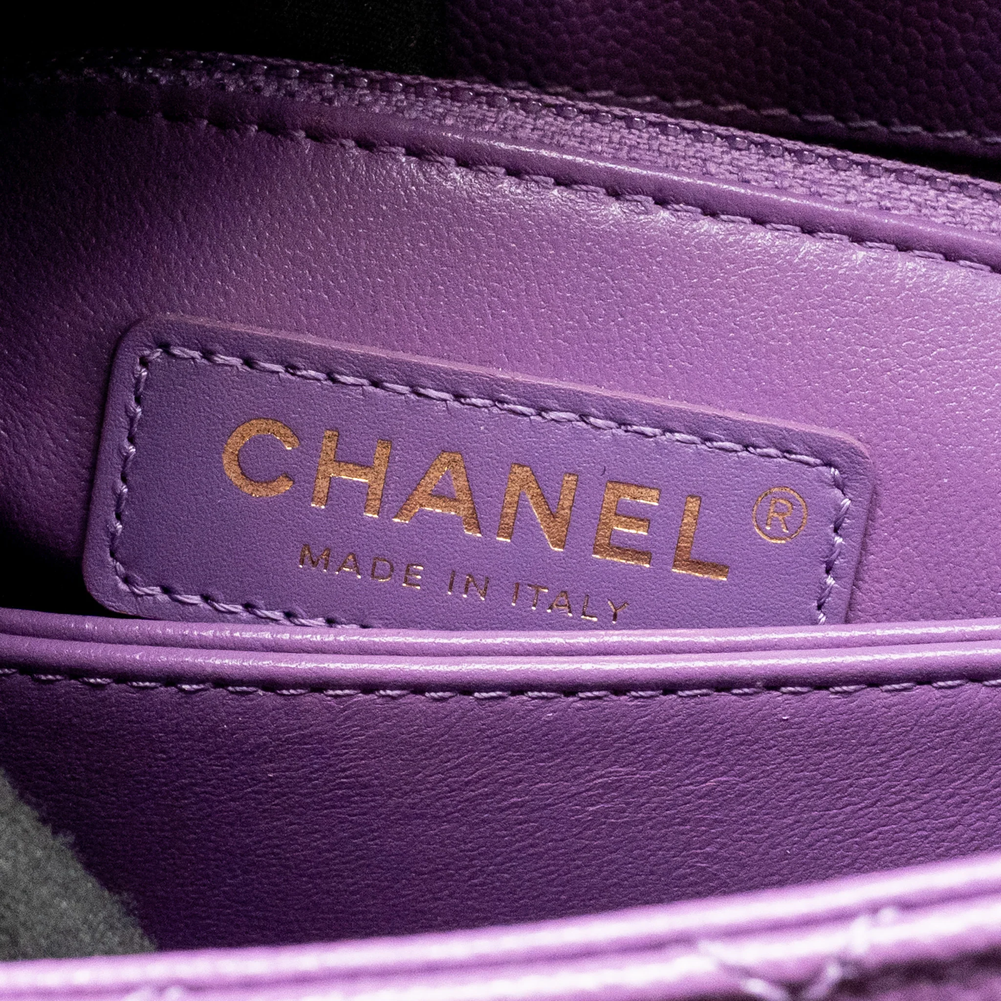 Chanel Small Coco Handle Caviar purple LGHW (microchip) - Image 17