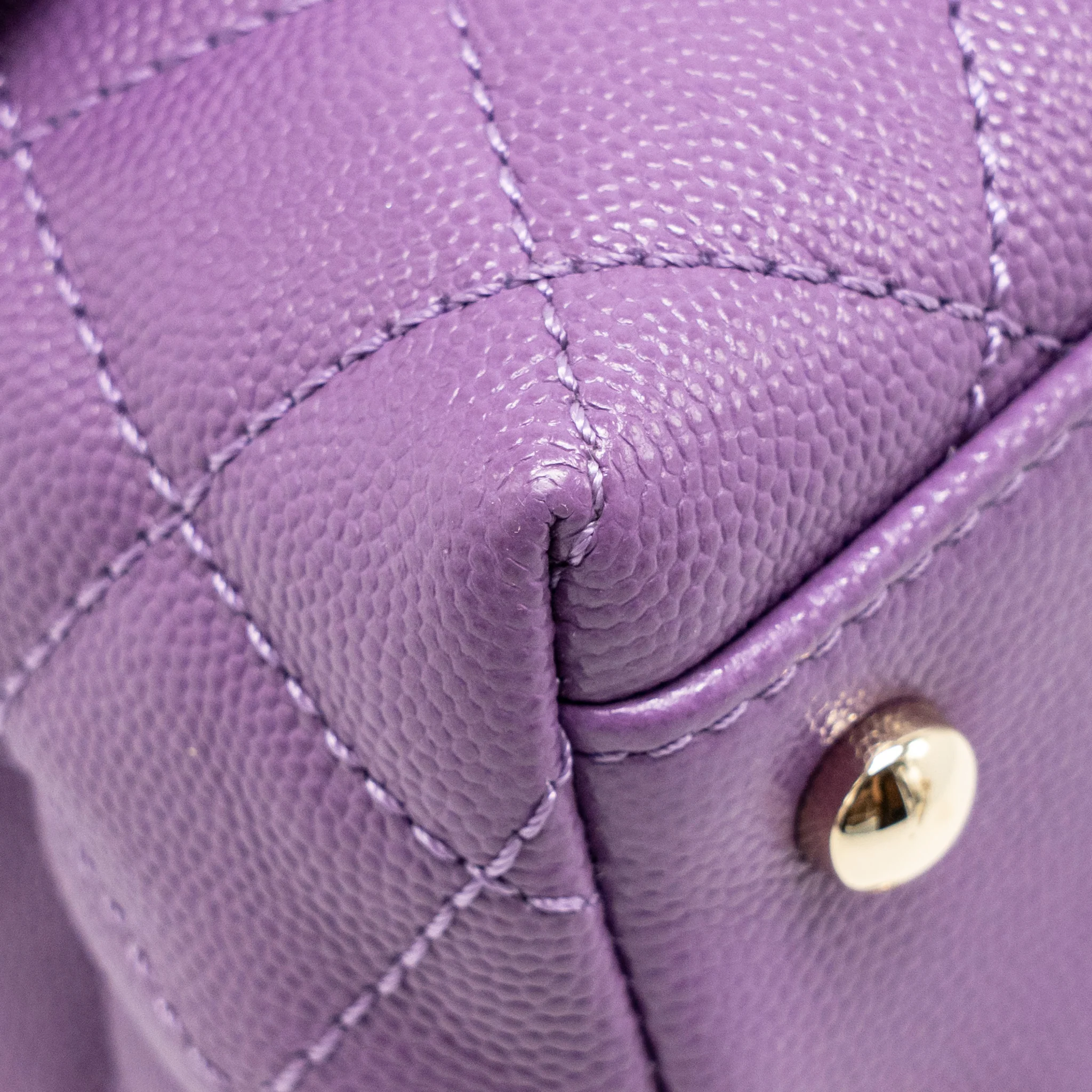 Chanel Small Coco Handle Caviar purple LGHW (microchip) - Image 9