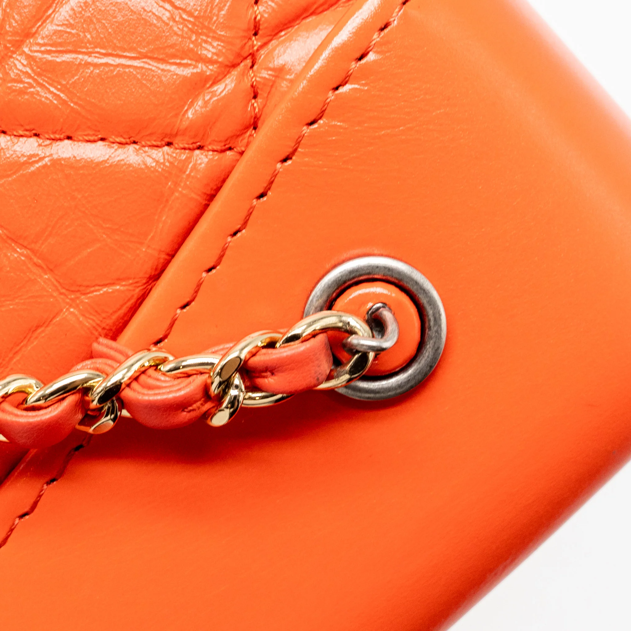 Chanel Small Gabrielle Backpack Aged Calfskin Red Multicolour Hardware - Image 10