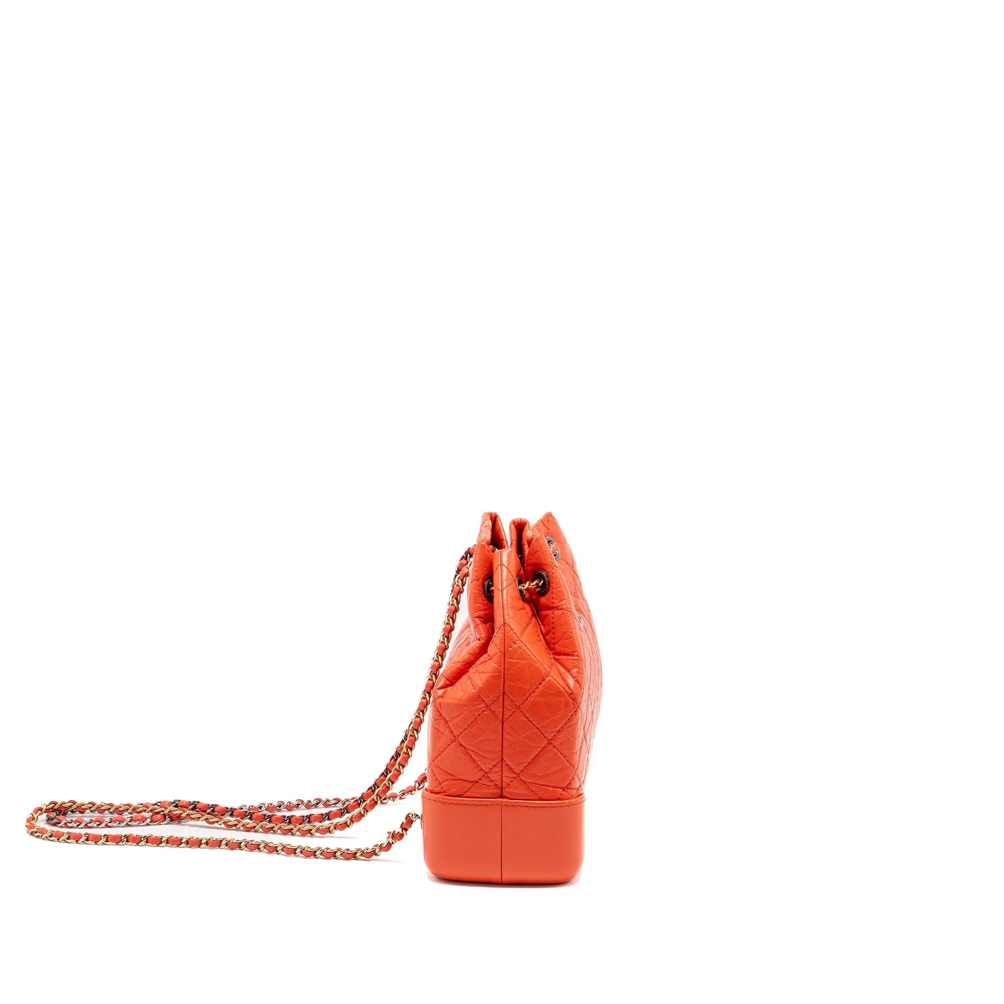 Chanel Small Gabrielle Backpack Aged Calfskin Red Multicolour Hardware - Image 3